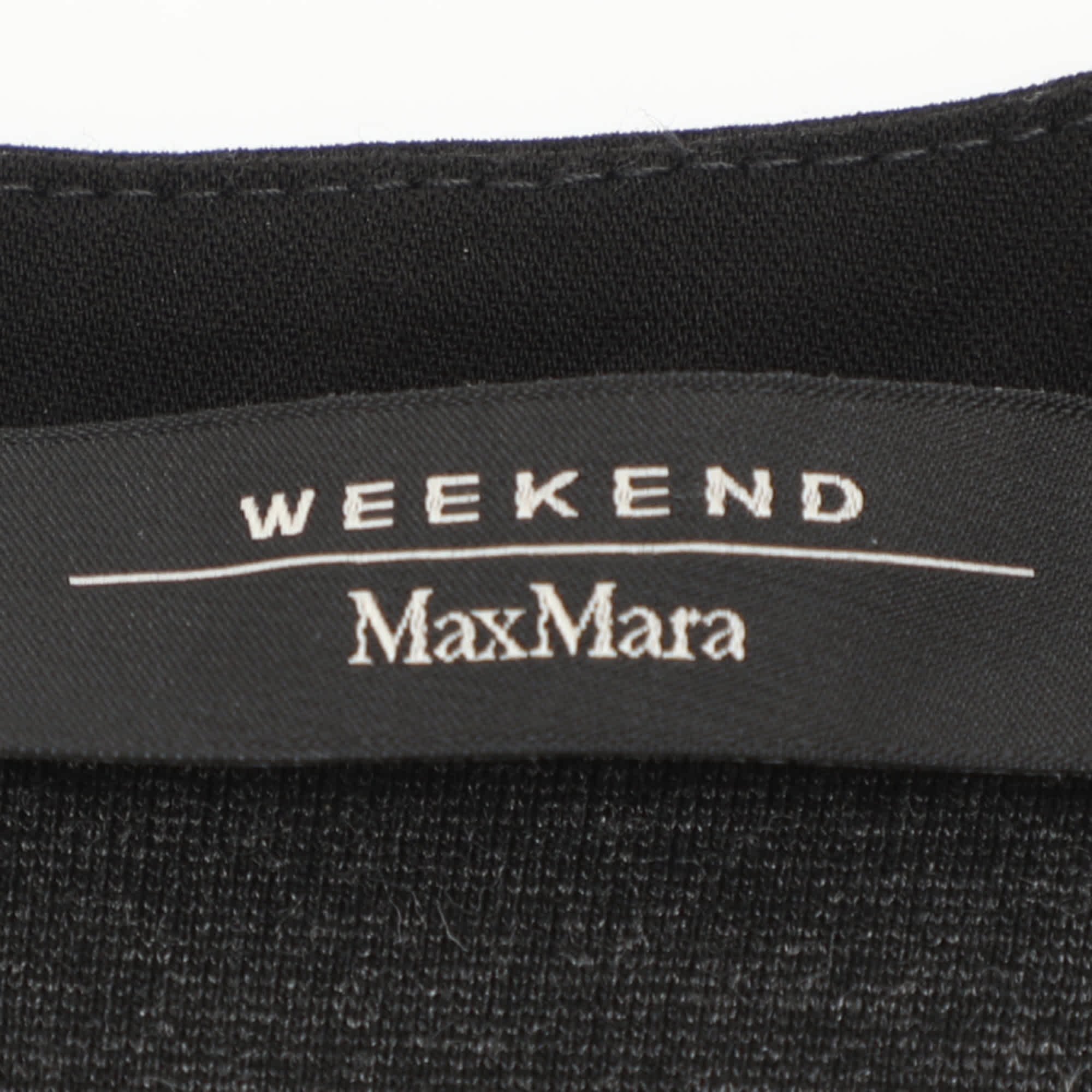 Weekend Max Mara Dark Grey/gold Jersey And Lurex Fabric Tops