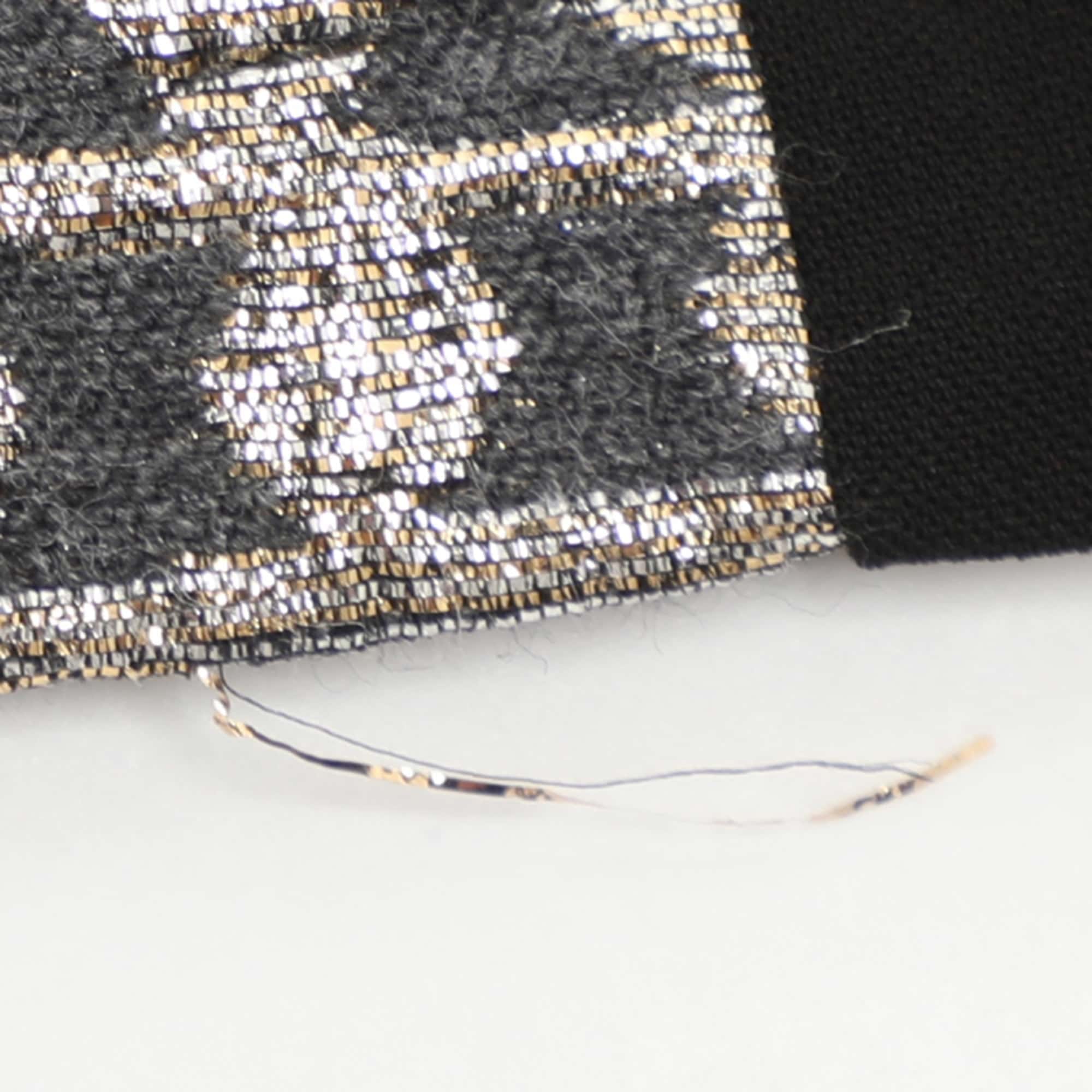 Weekend Max Mara Dark Grey/gold Jersey And Lurex Fabric Tops