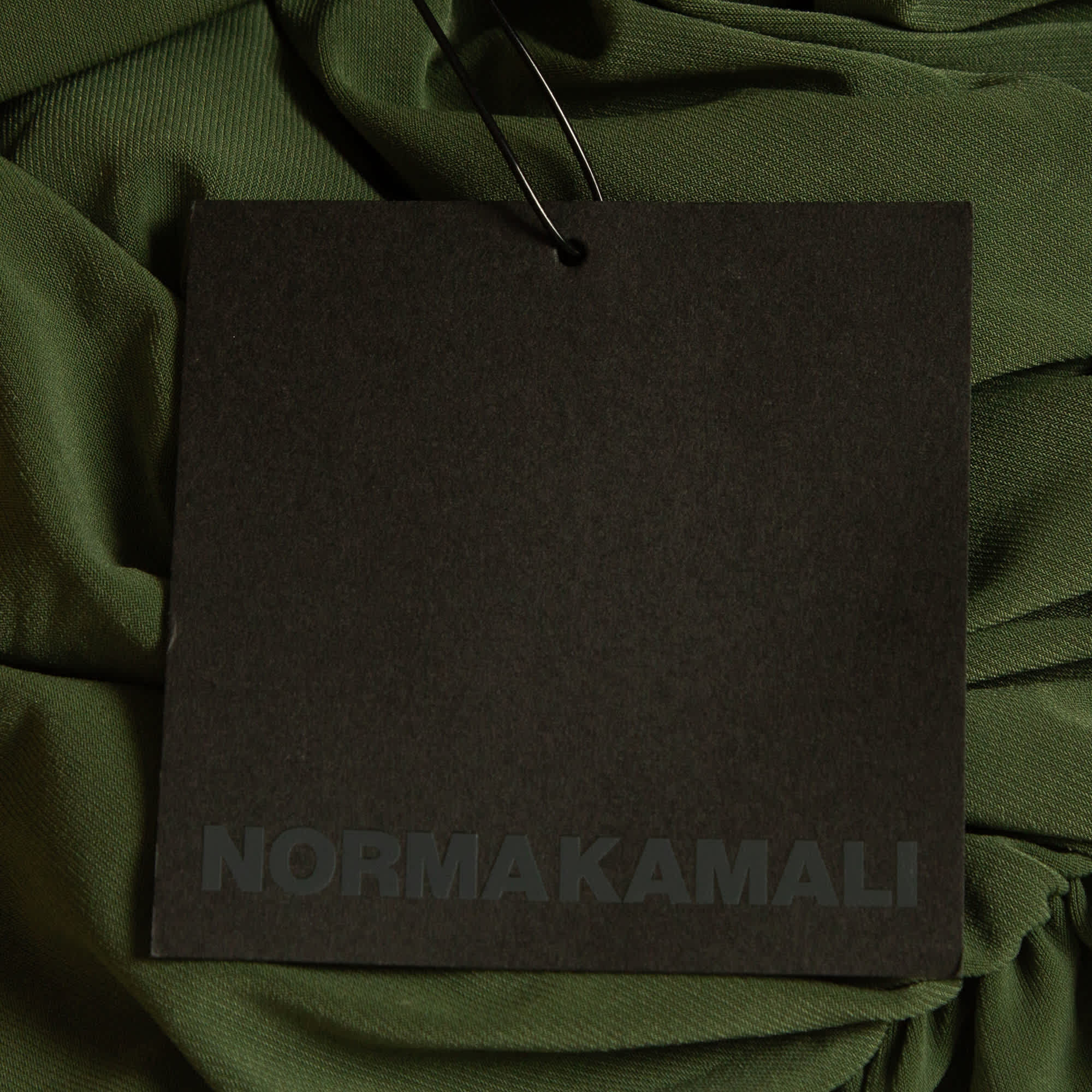 Norma Kamali Green Gathered Jersey Bill Mio Swimsuit