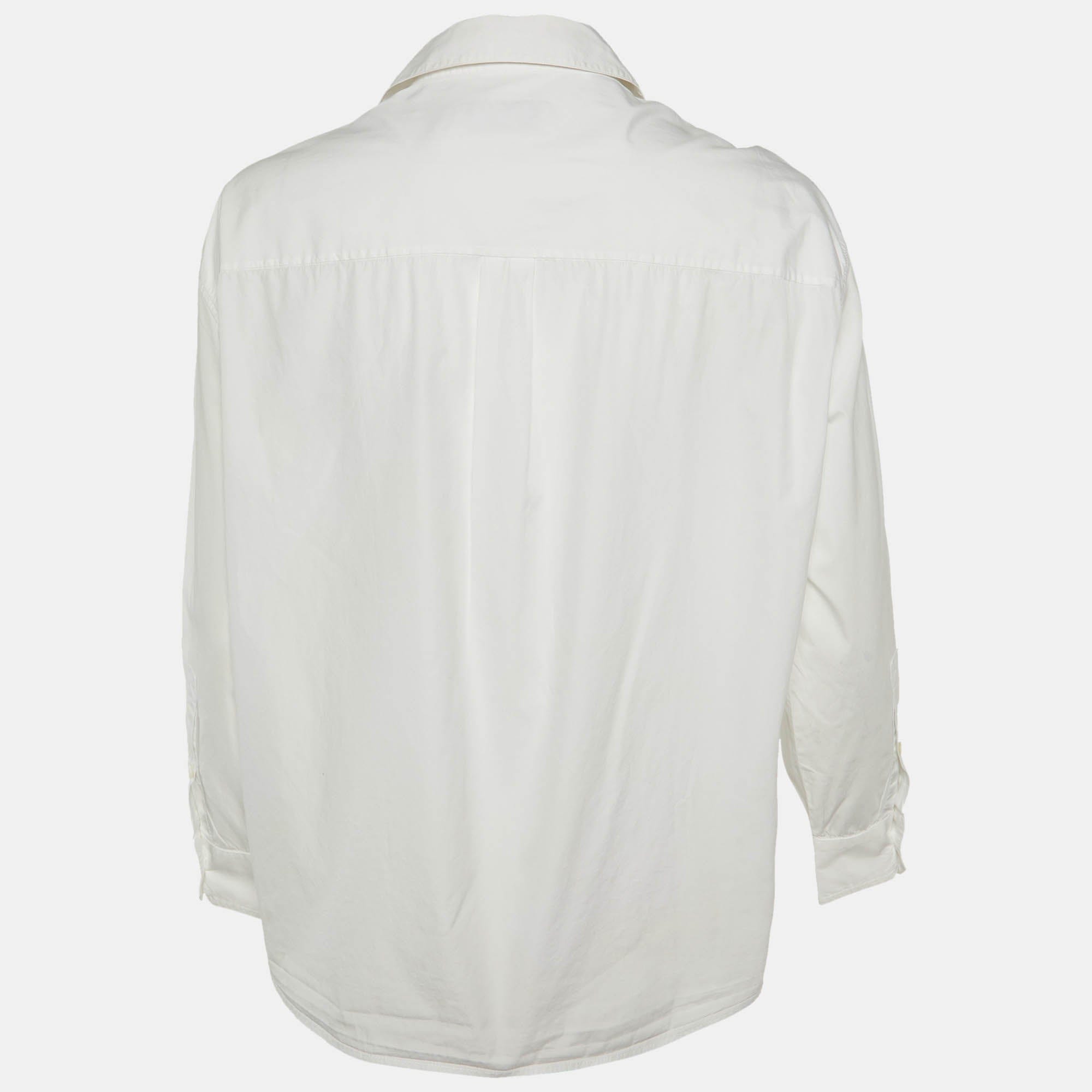 Weekend Max Mara White Cotton Long Sleeve Shirt