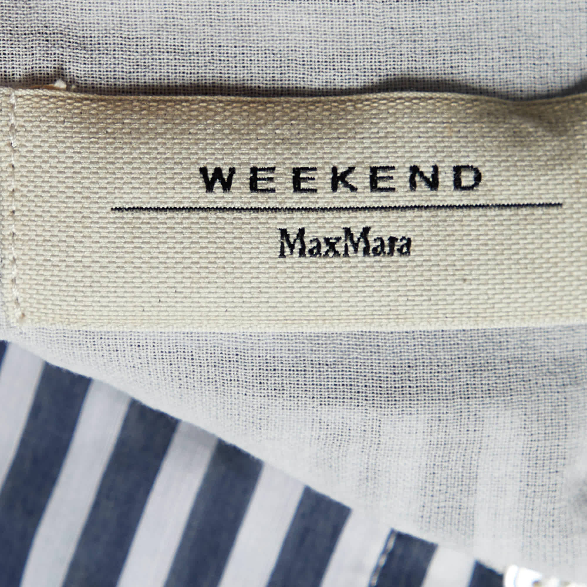 Weekend Max Mara White Cotton & Striped Overlay Detail Shirt