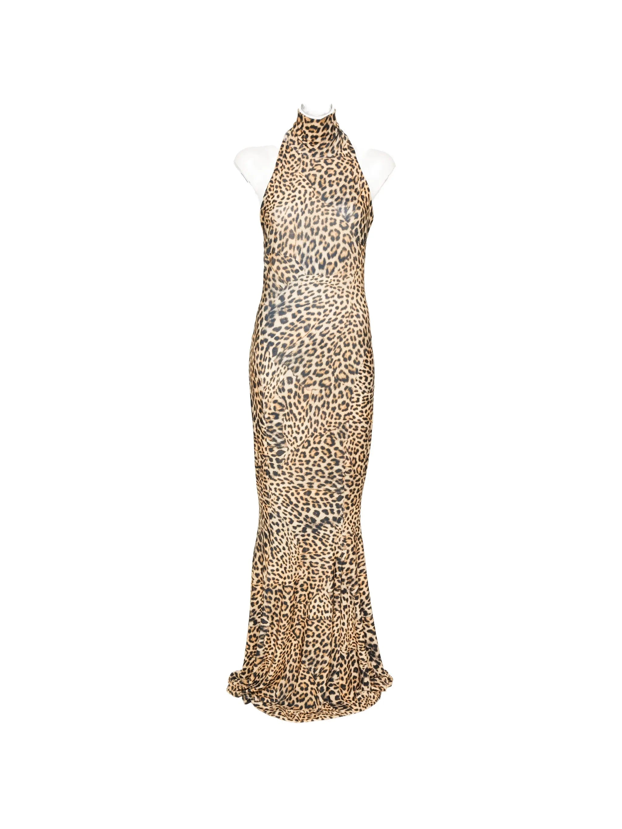 Norma Kamali halterneck fishtail gown maxi dress