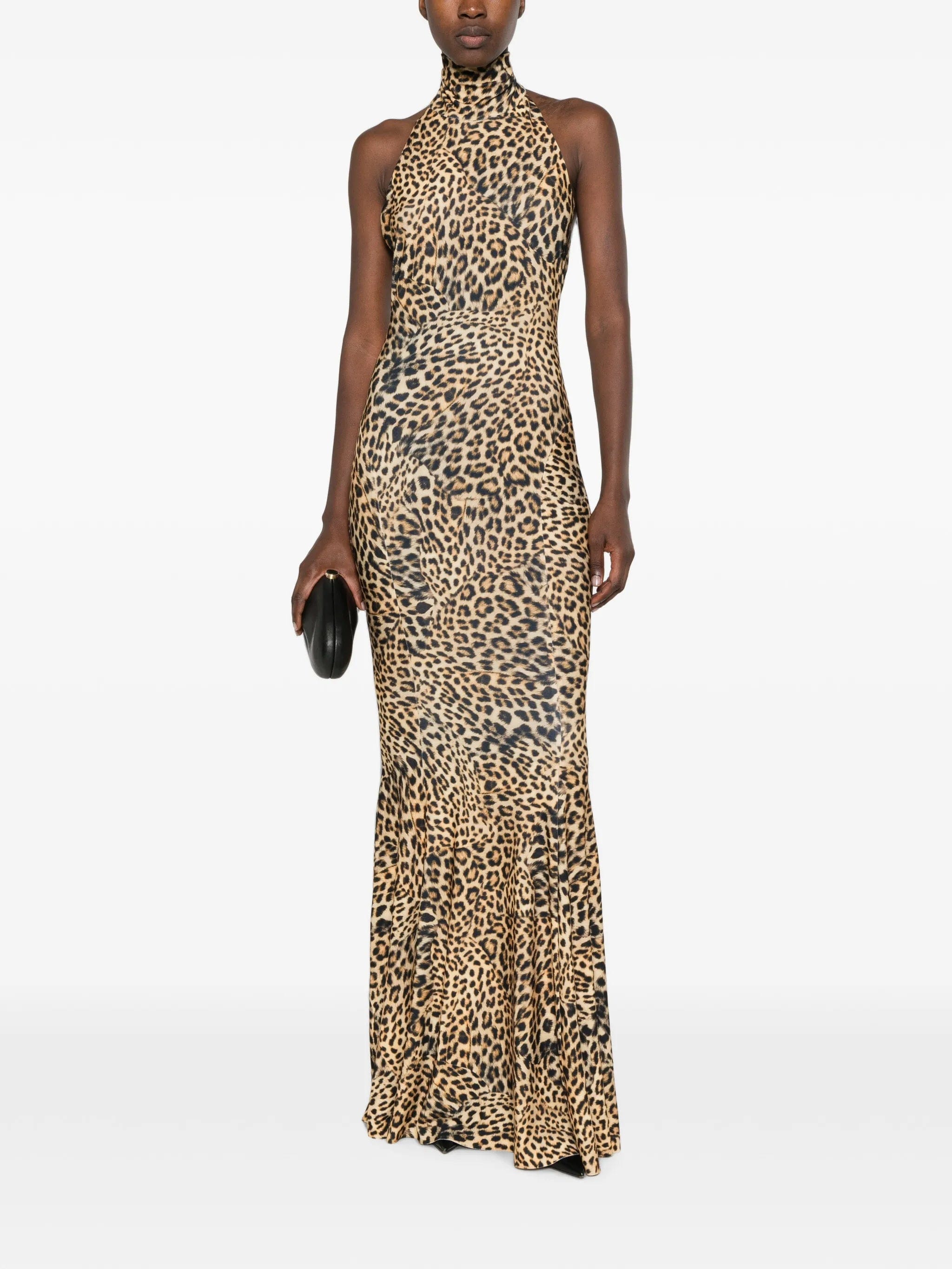 Norma Kamali halterneck fishtail gown maxi dress
