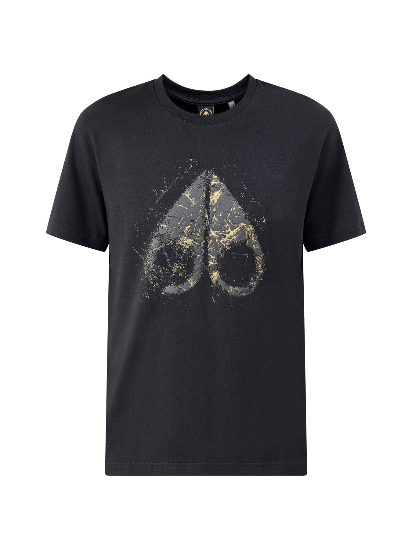 Moose Knuckles Gold Icebreak Logo T - Shirt Black