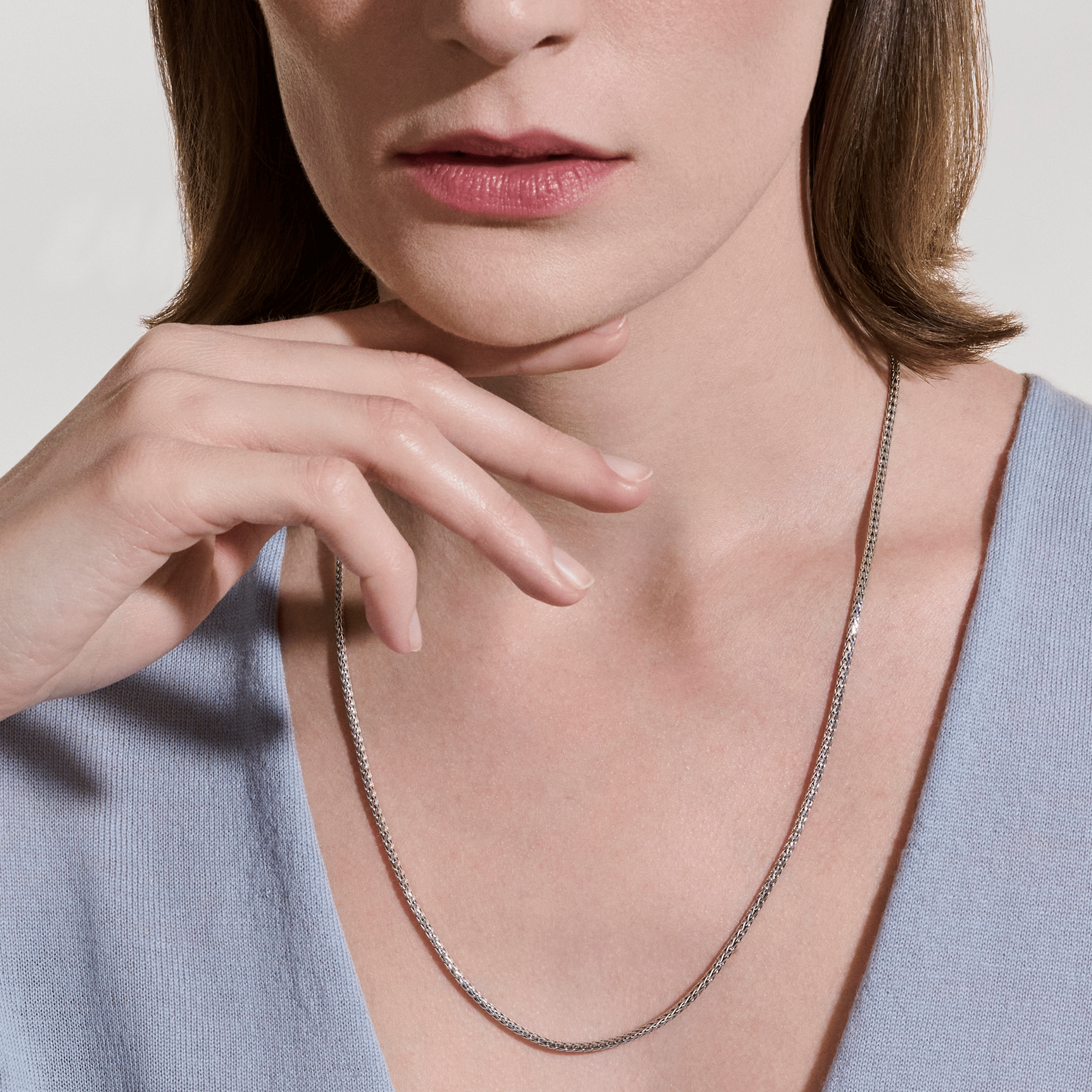 John Hardy Icon Sterling Silver Mini Necklace, 2.5 mm