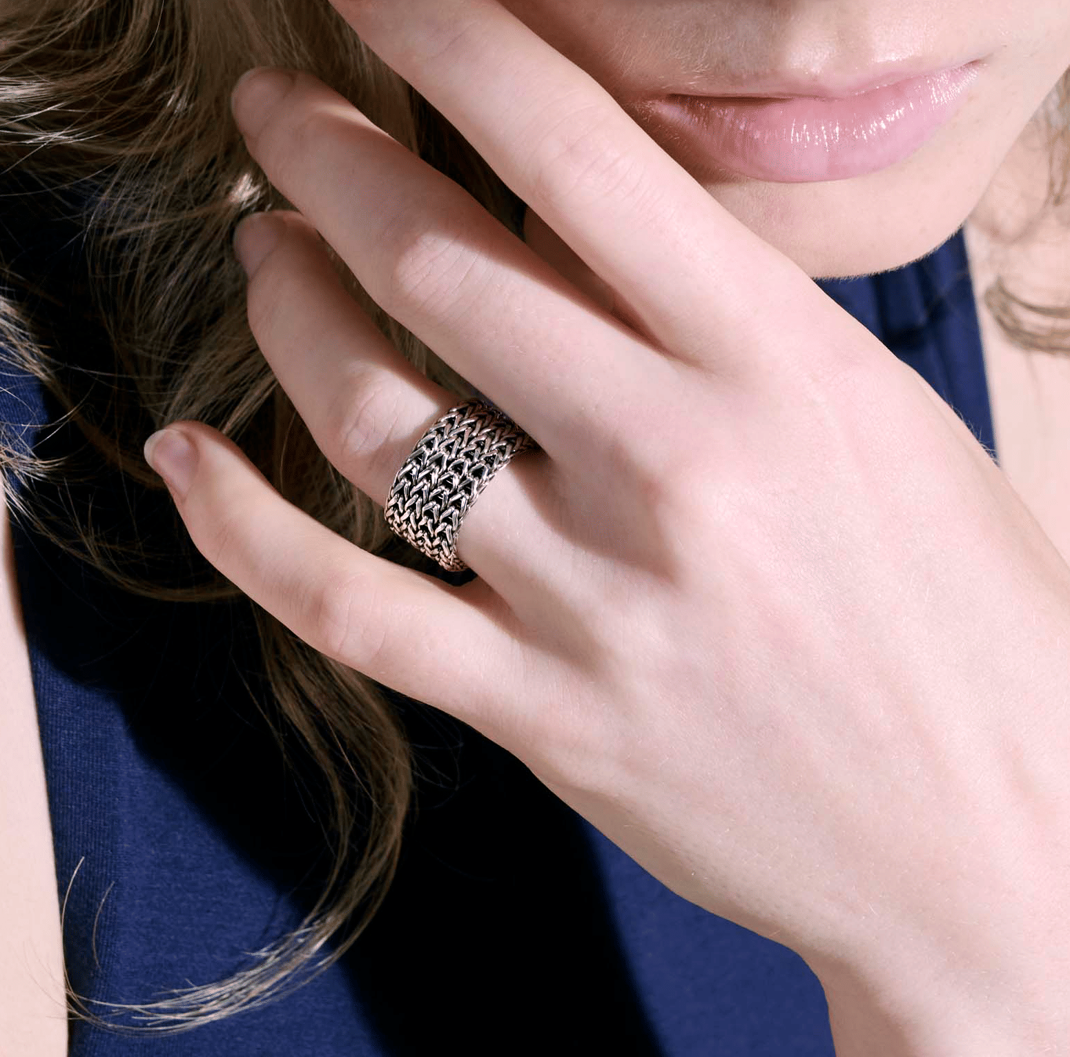John Hardy Classic Chain Sterling Silver Band, 12 mm