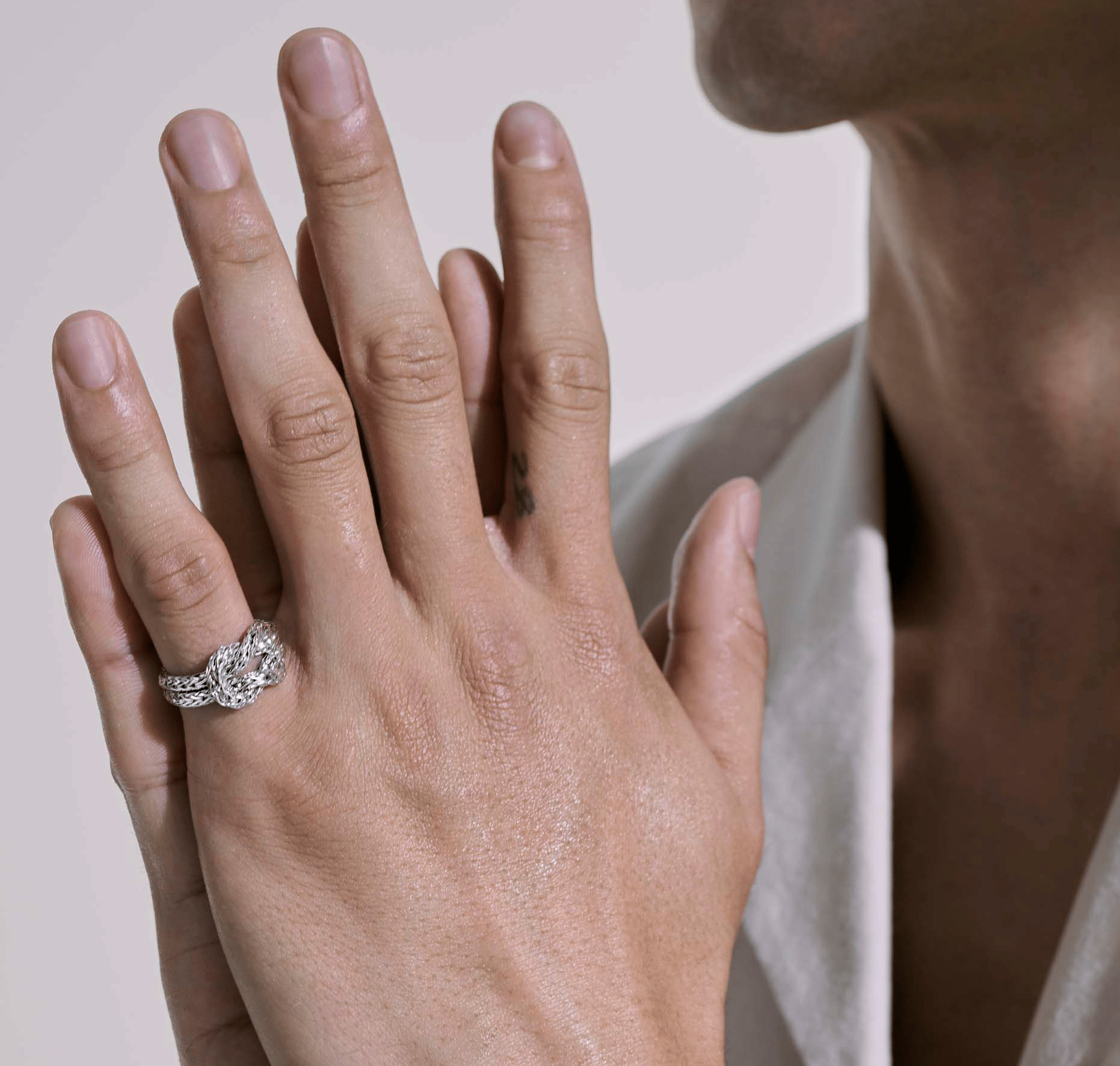 John Hardy Classic Chain Manah Silver Chain Ring, 2.5 mm