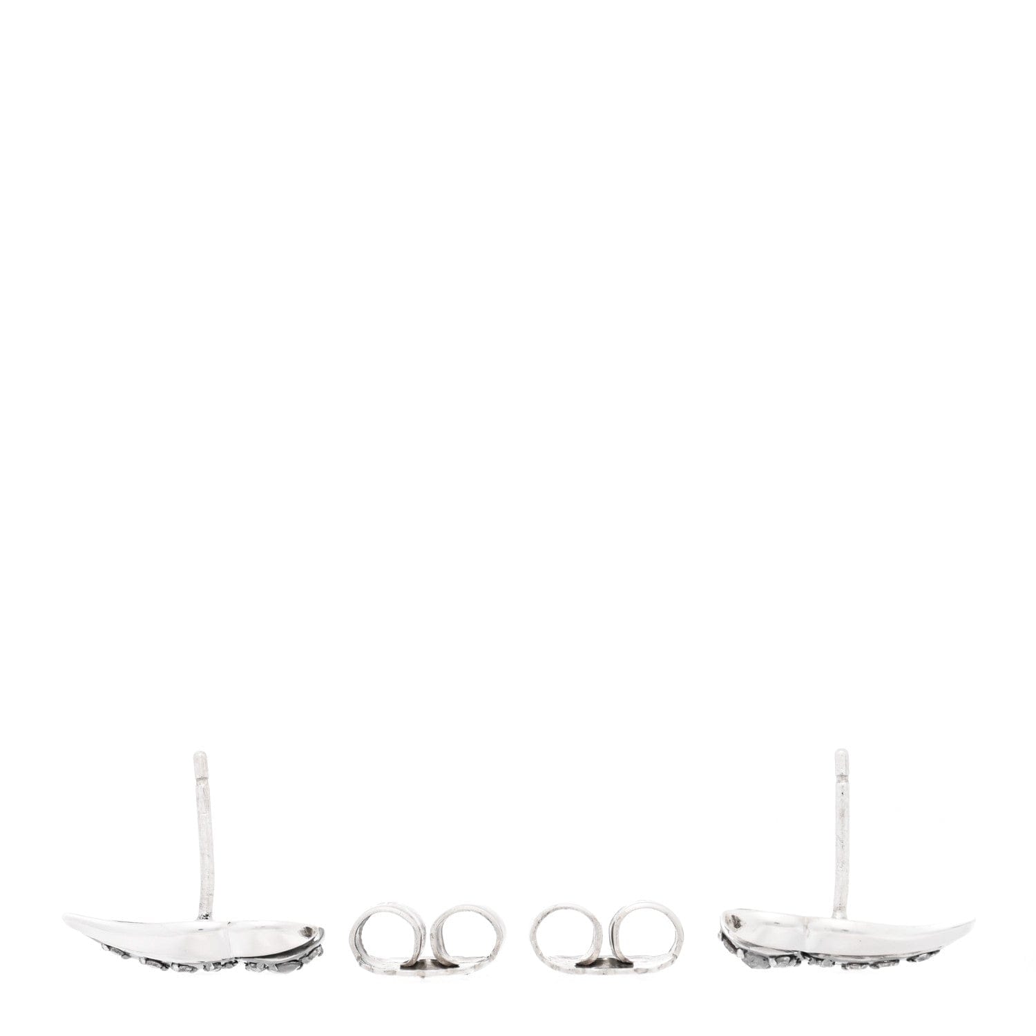John Hardy Sterling Silver Diamond Lahar Wing Stud Earrings