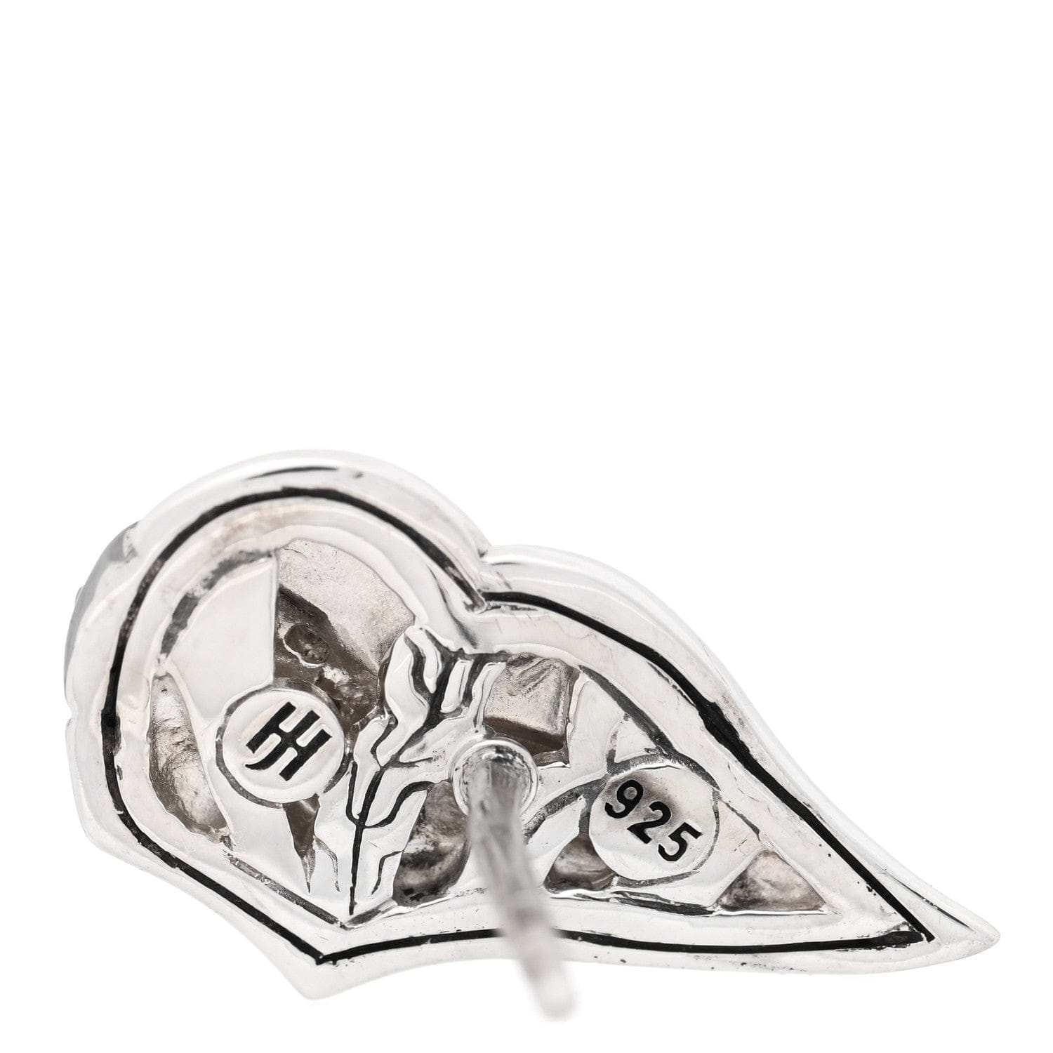 John Hardy Sterling Silver Diamond Lahar Wing Stud Earrings