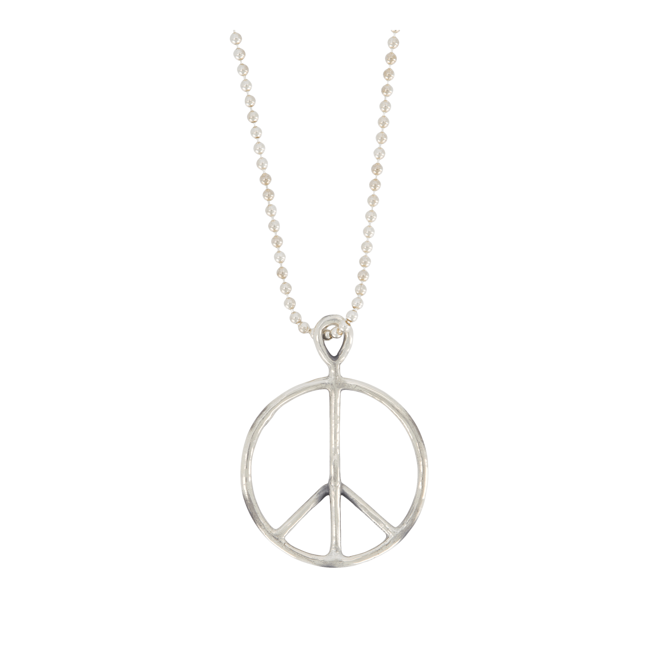 Needles Peace Pendant - Ball Chain / 9 Silver
