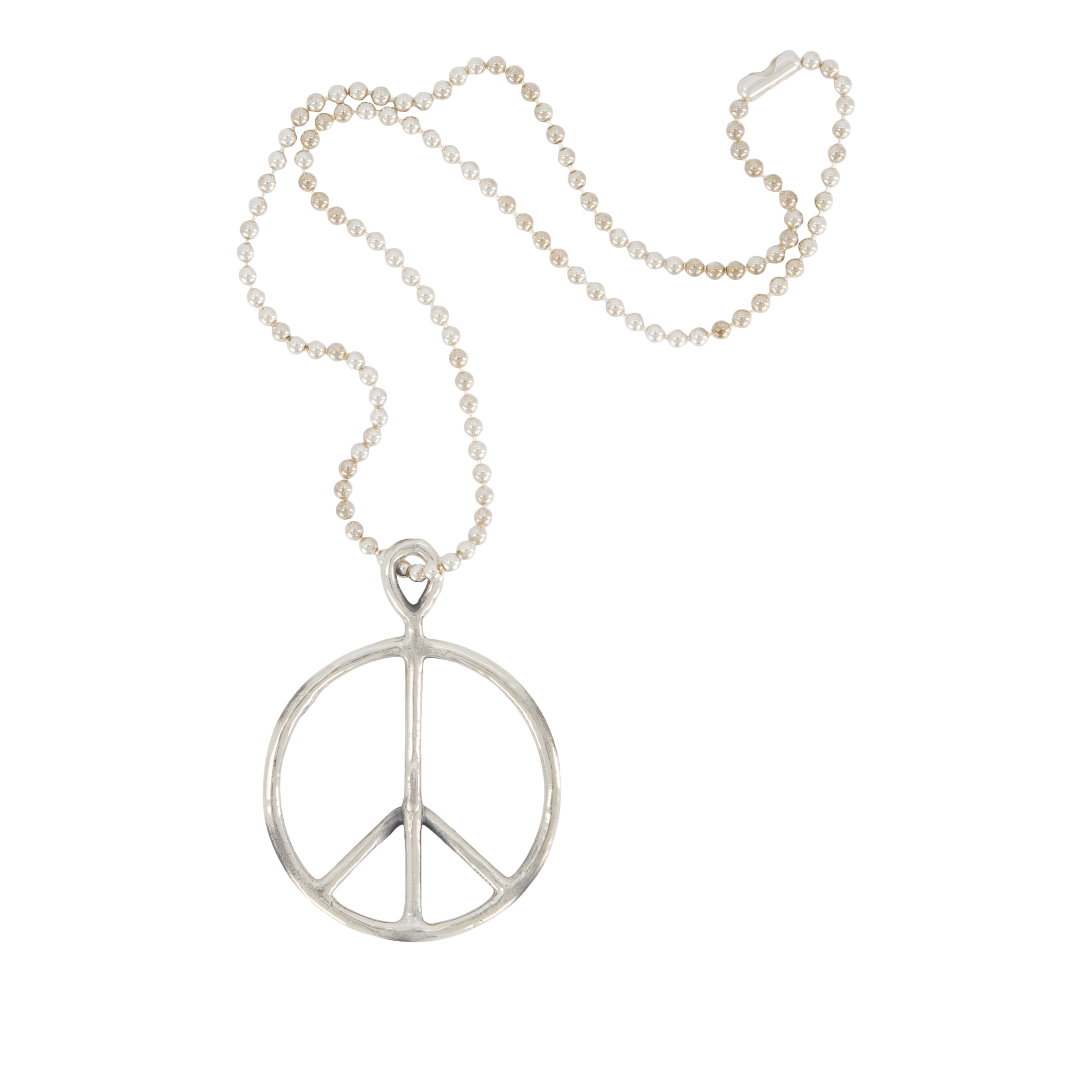 Needles Peace Pendant - Ball Chain / 9 Silver