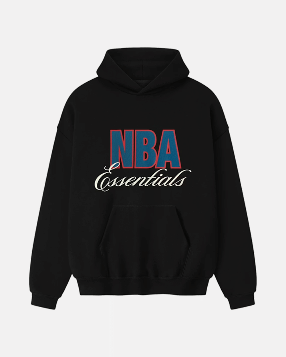 FOG ESSENTIALS SS26 NBA 90S HOODIE BLACK