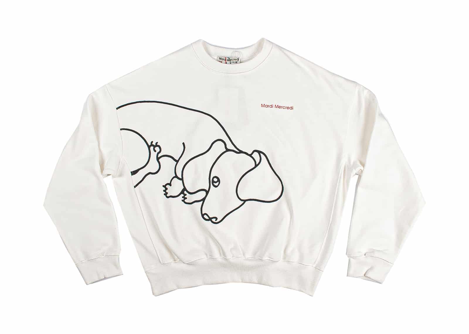 MARDI Mercredi DDANJI CH.01 Crewneck White Black