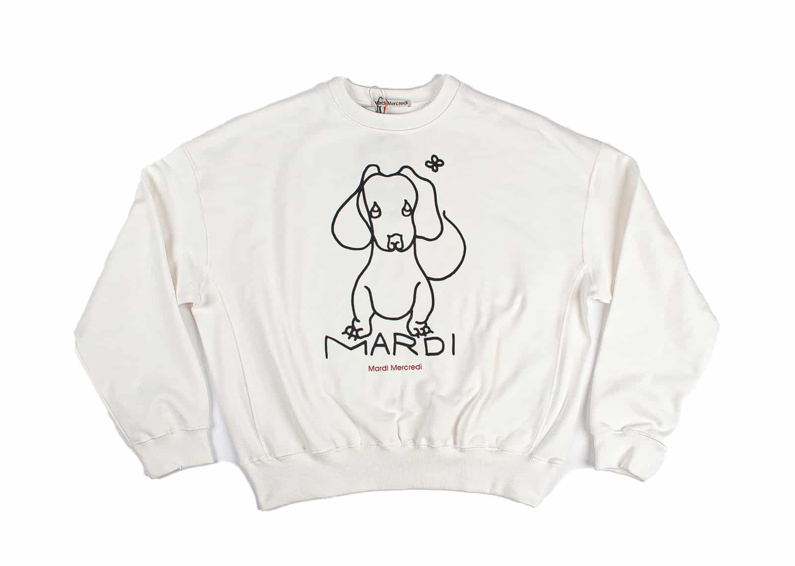 MARDI Mercredi DDANJI CH.02 Crewneck White Black