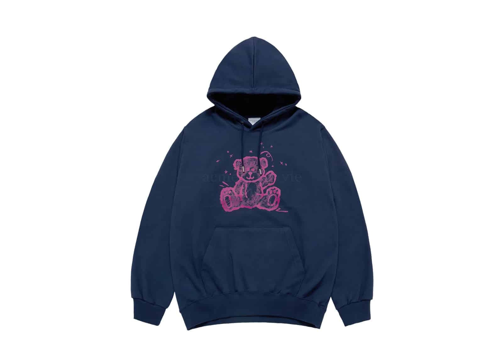 ACME de la VIE (ADLV) ADLV Hand Sketch Bear Hoodie Navy