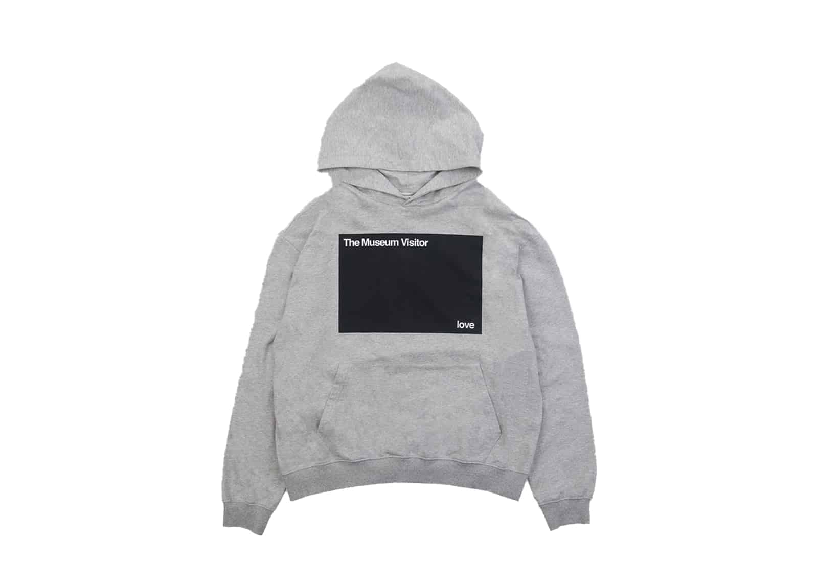 The Museum Visitor Box Logo Hoodie Light Grey