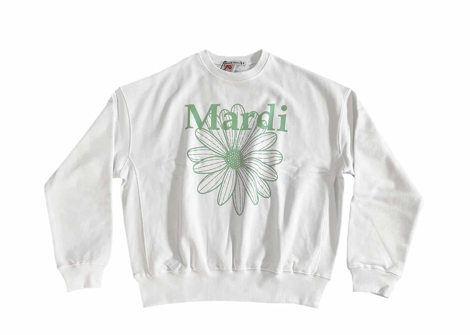 MARDI Mercredi FlowerMardi Crewneck White Mint