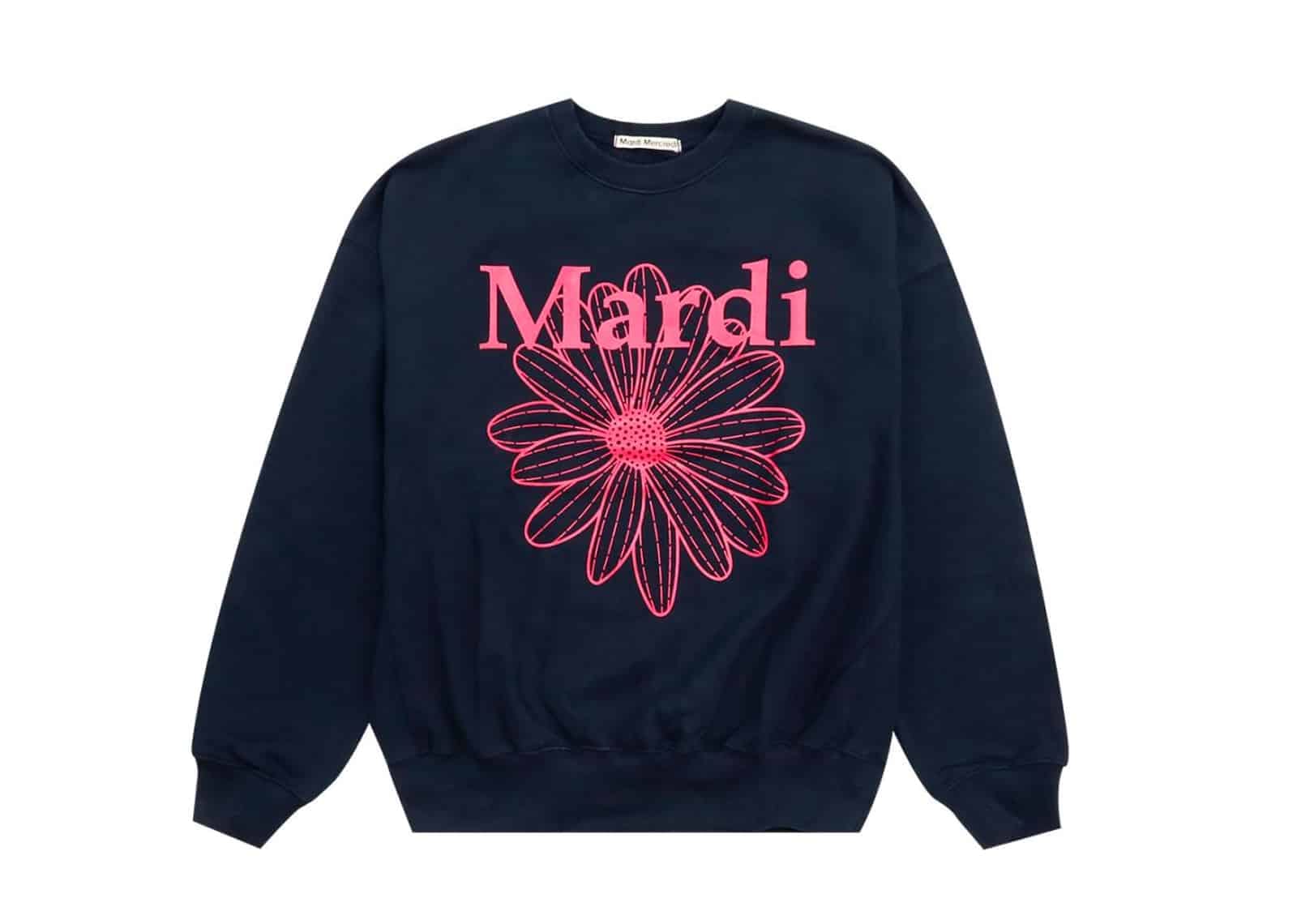 MARDI Mercredi FlowerMardi Crewneck Navy Violet