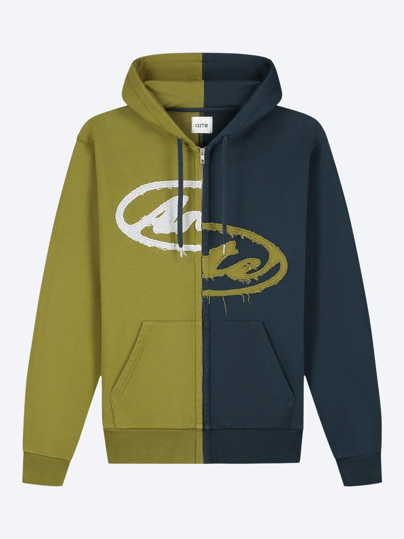 ARTE Split patch zip hoodie