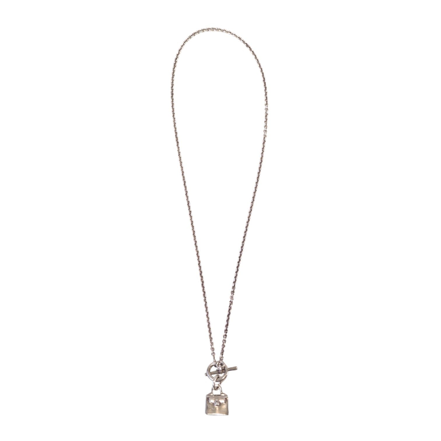 TY Hermes Kelly Silver Necklace