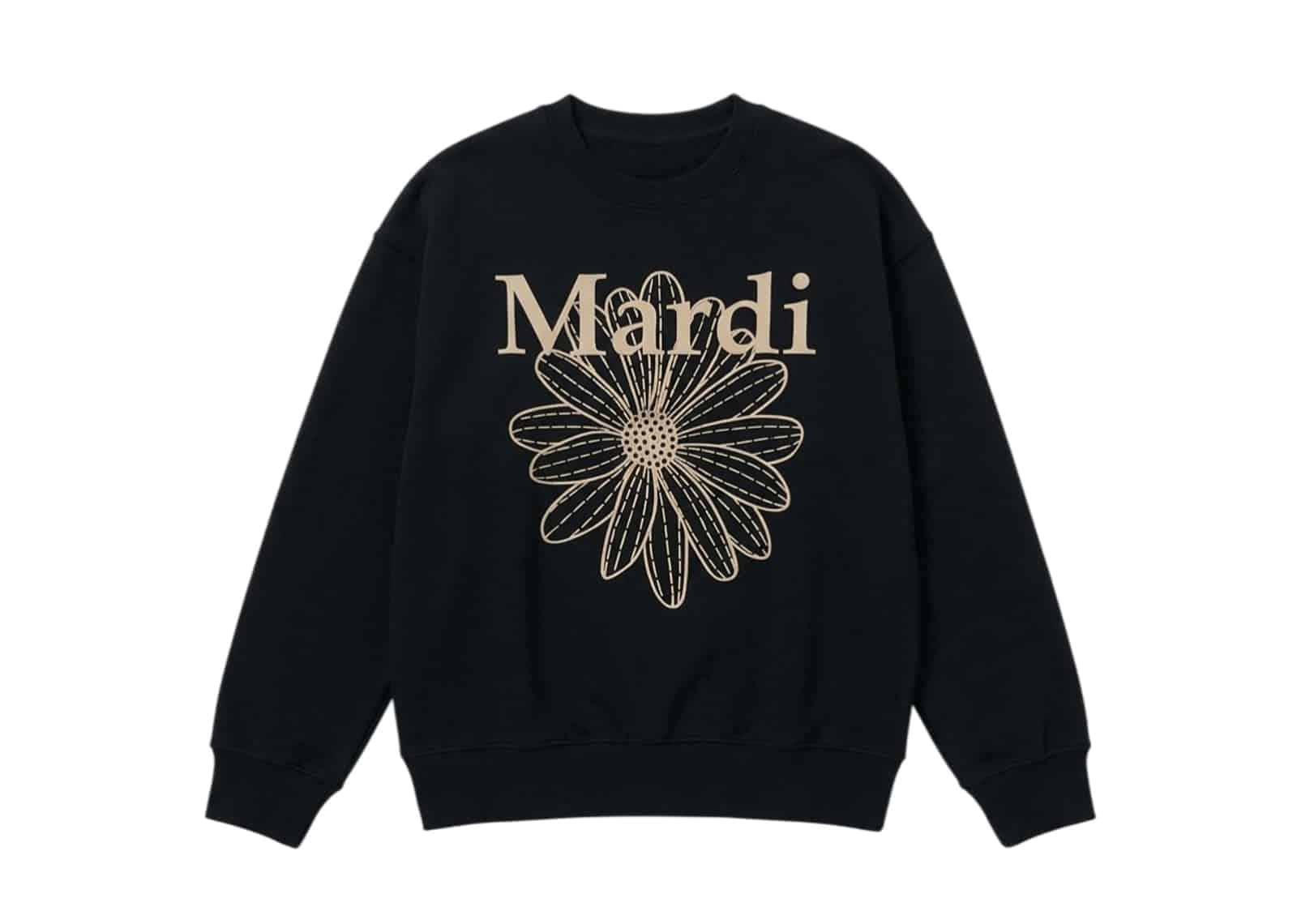 MARDI Mercredi Flowermardi Crewneck Black Taupe