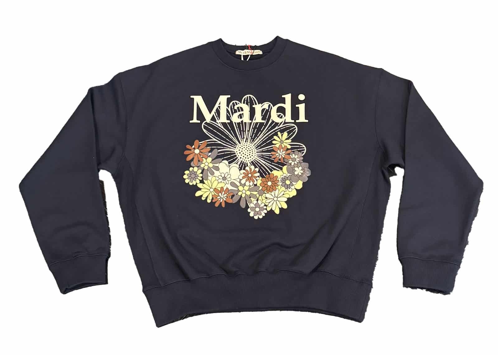 MARDI Mercredi Flowermardi Jardin Crewneck Navy Ivory