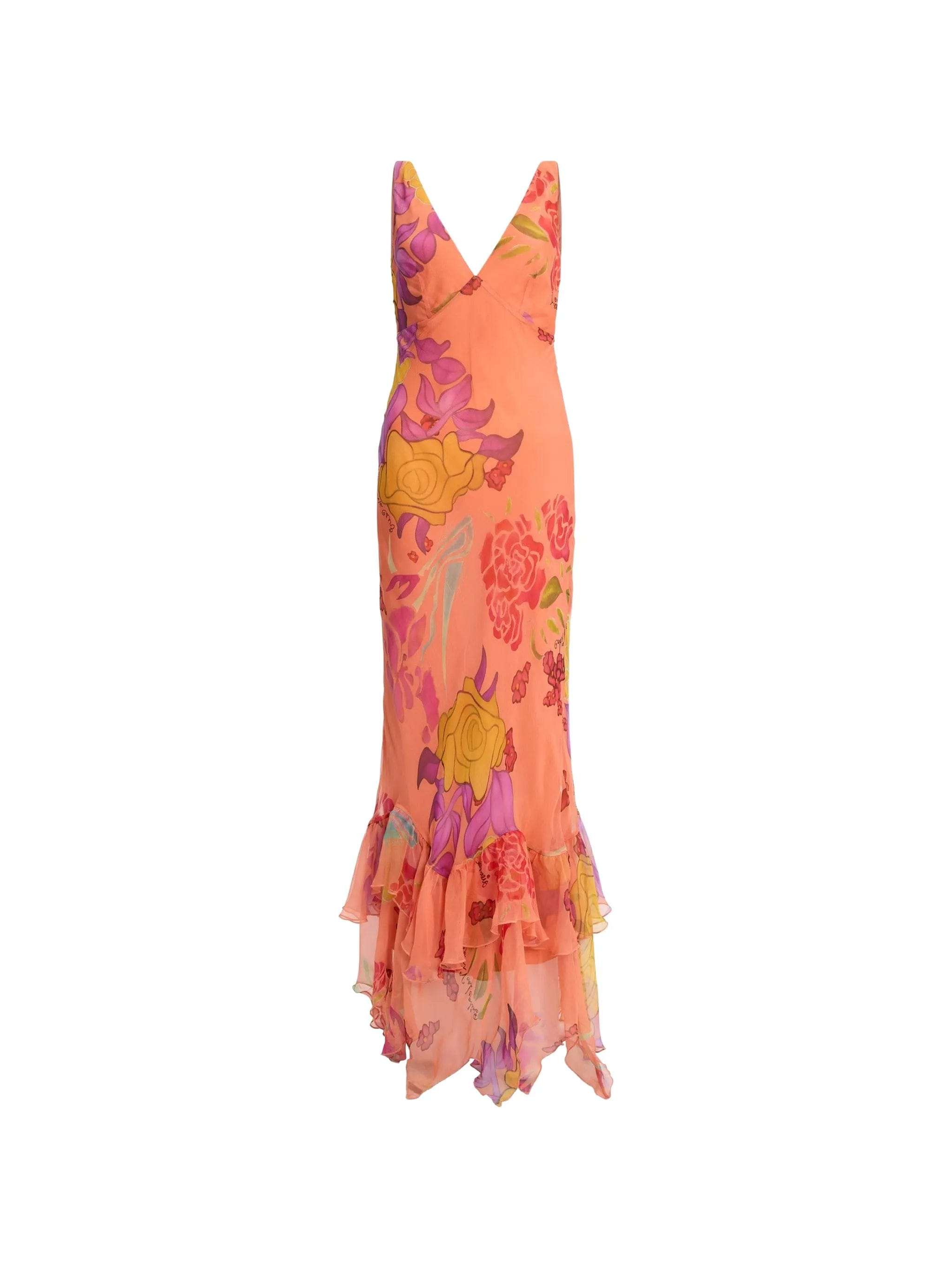Donde Esteban Guava Flores maxi dress