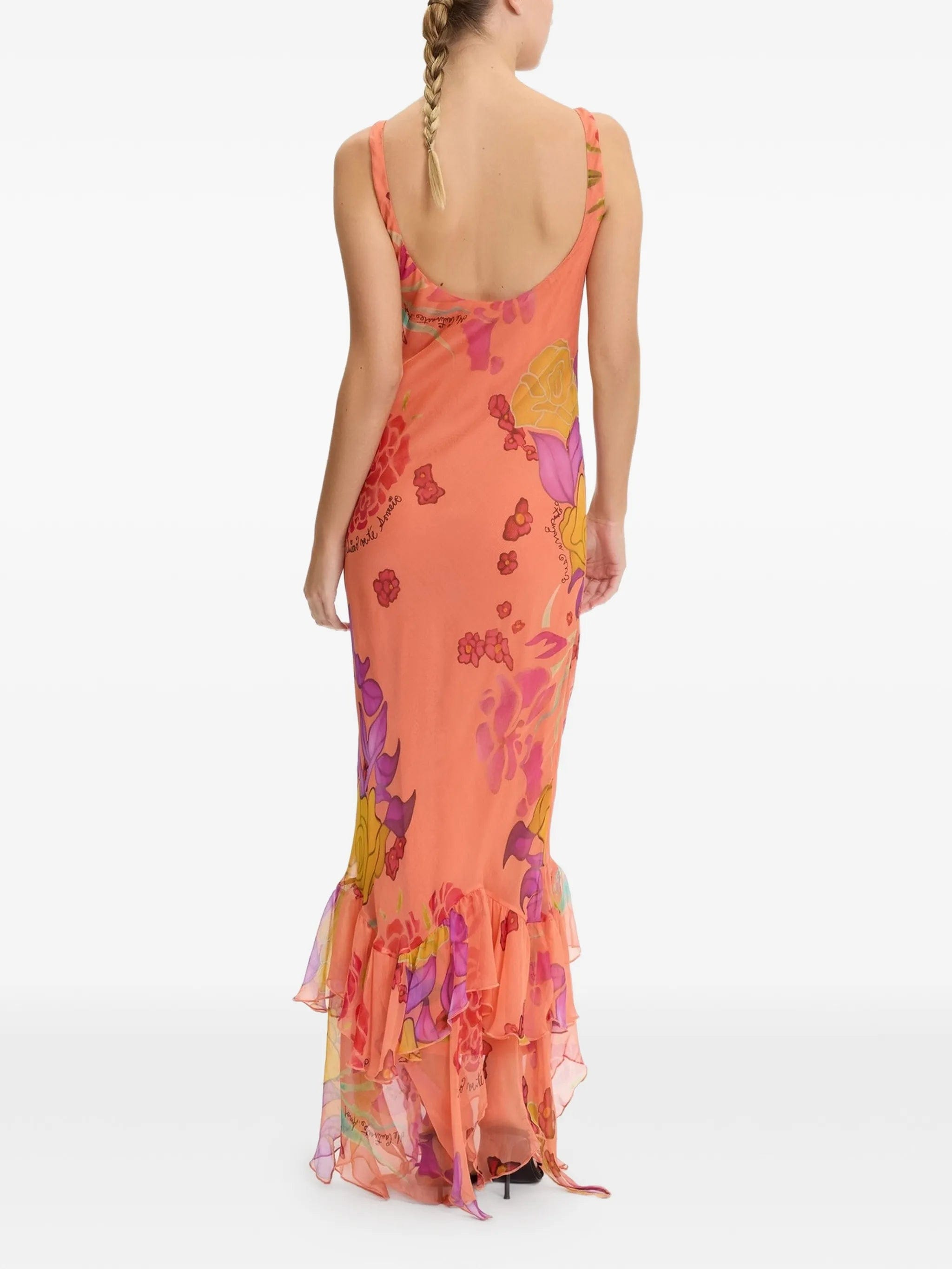 Donde Esteban Guava Flores maxi dress