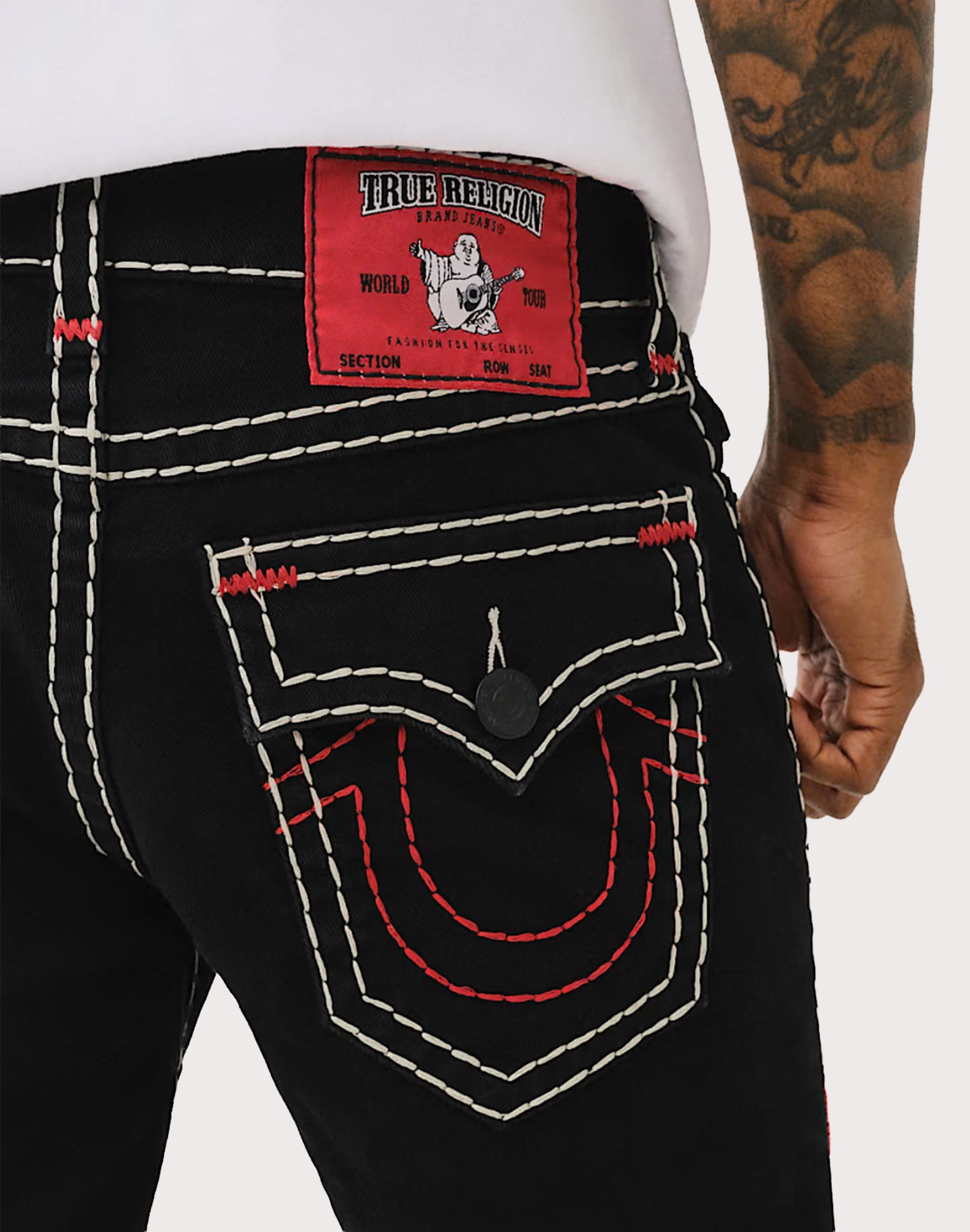 True Religion Rocco Super T Flap Skinny Denim Jeans