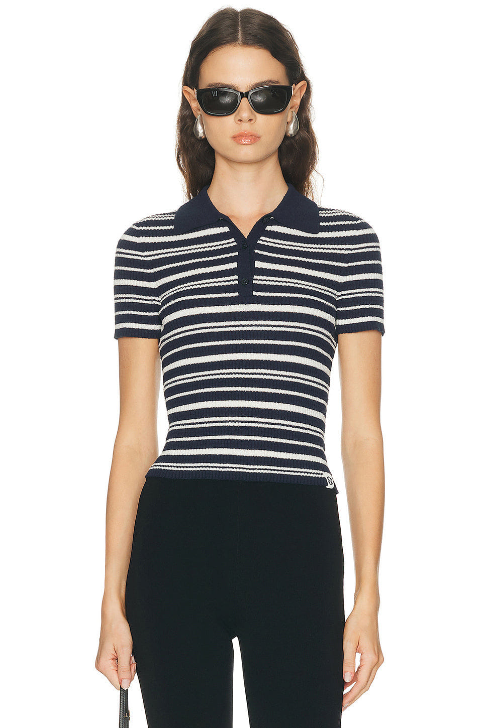 Simkhai Averie Knit Polo Top