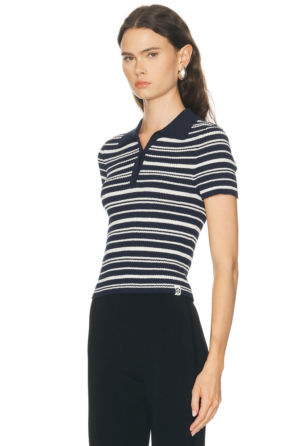 Simkhai Averie Knit Polo Top