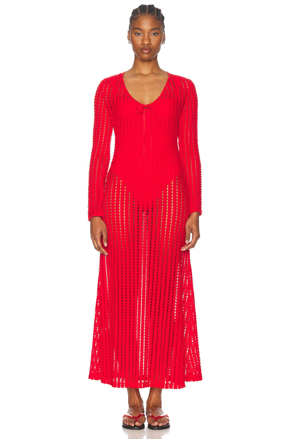 Simkhai Elton Keyhole Midi Dress