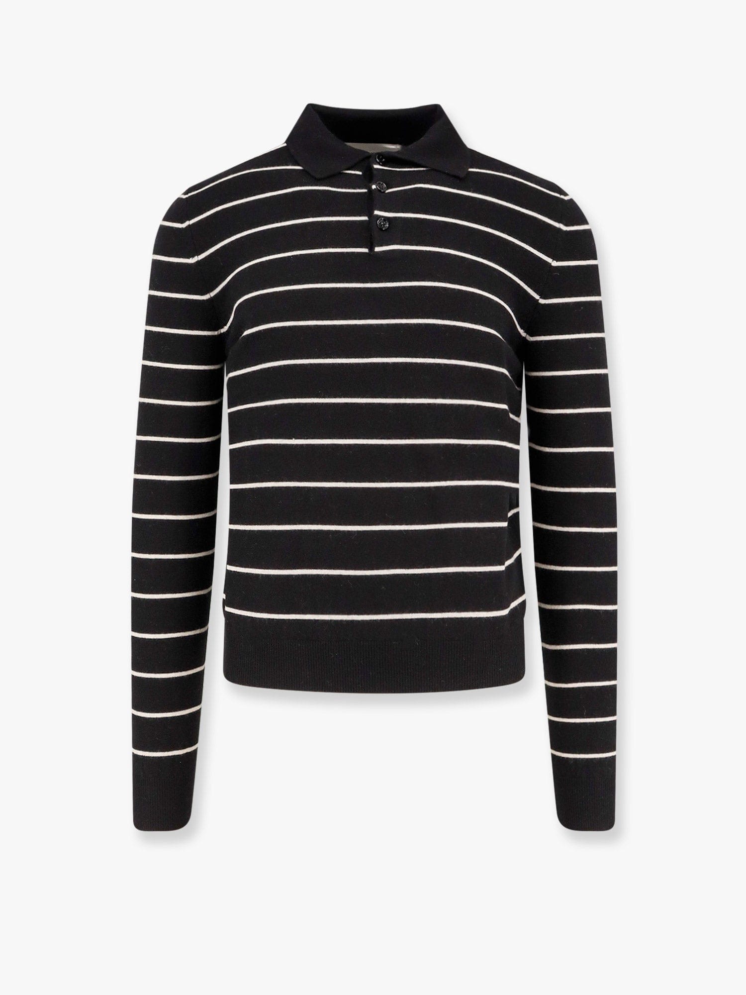 Tonywack Super fine merino wool striped polo shirt