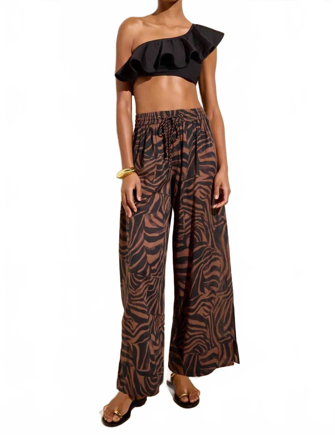 Cabana Ariel Stripe Cabana Pant In Sailfin Animal