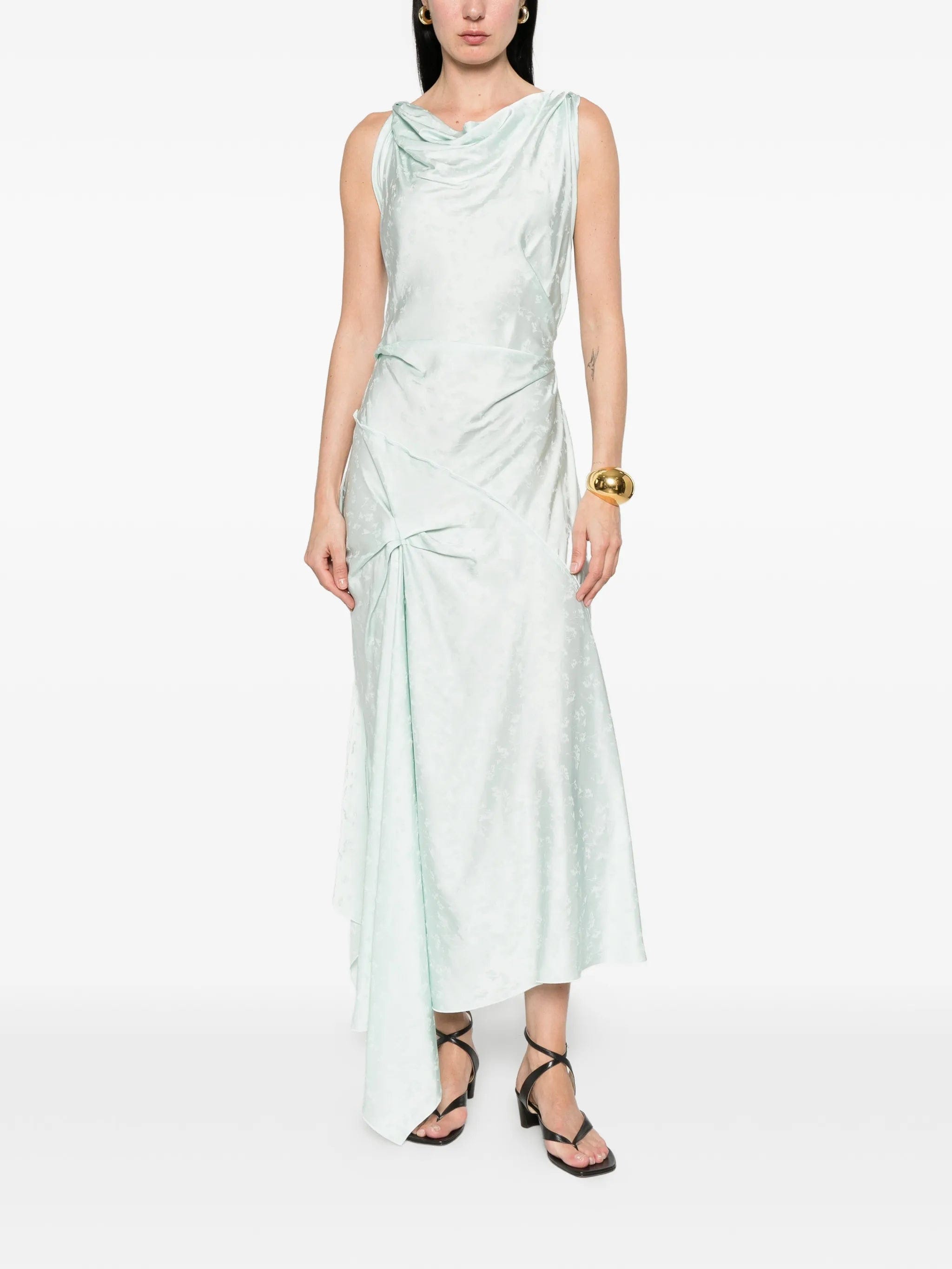 Victoria Beckham cowl - neck drape - detail midi dress