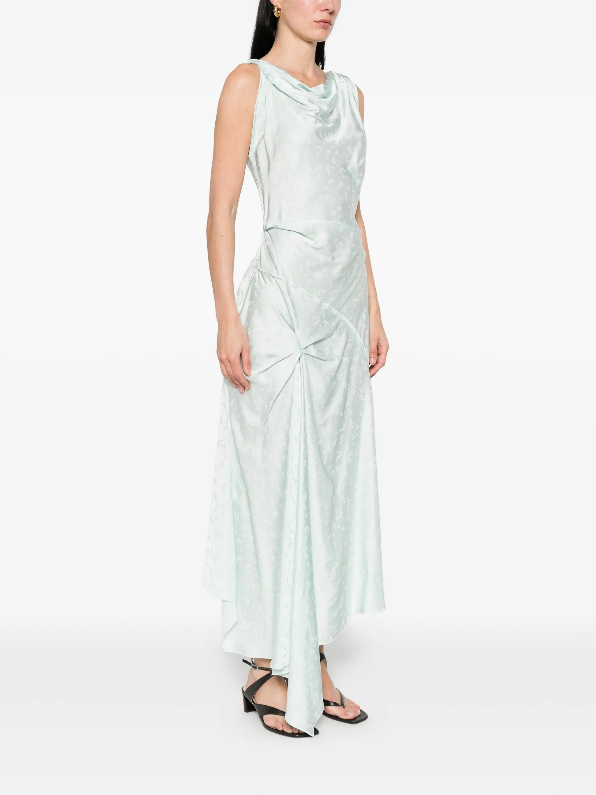 Victoria Beckham cowl - neck drape - detail midi dress