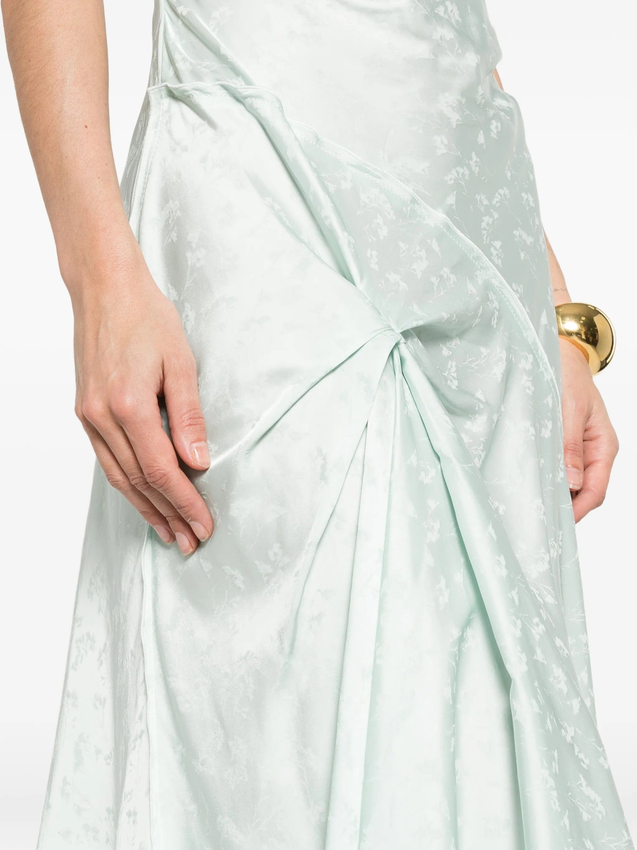 Victoria Beckham cowl - neck drape - detail midi dress