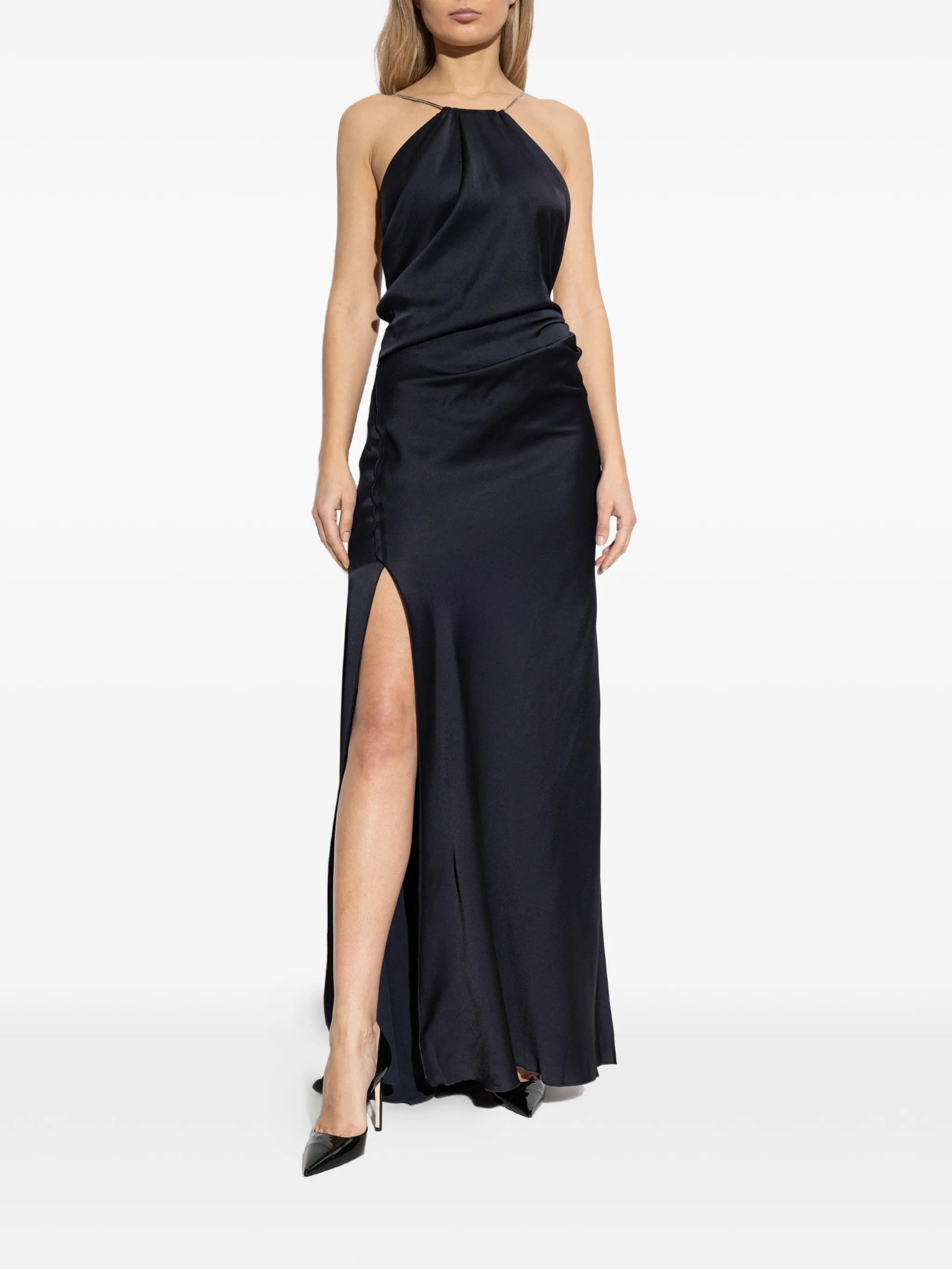 Victoria Beckham chain halter gown