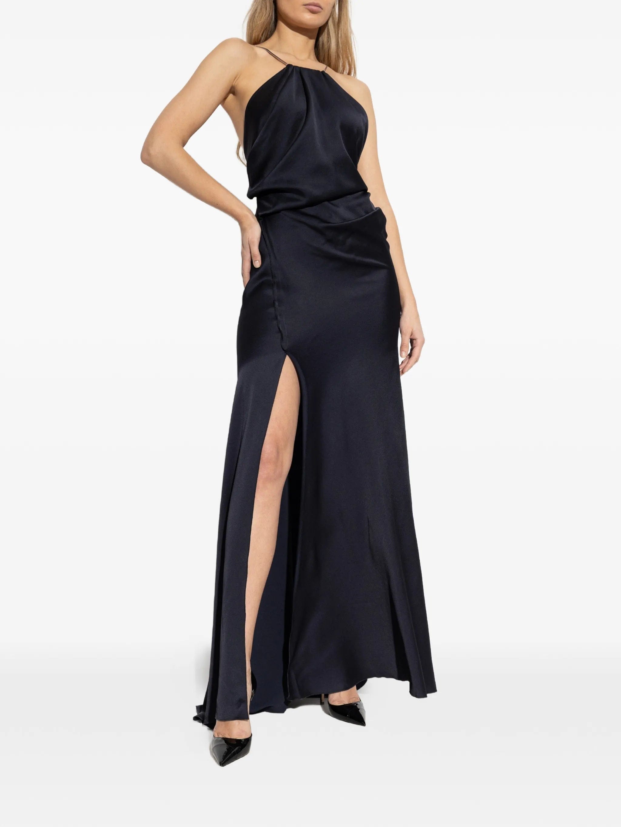 Victoria Beckham chain halter gown