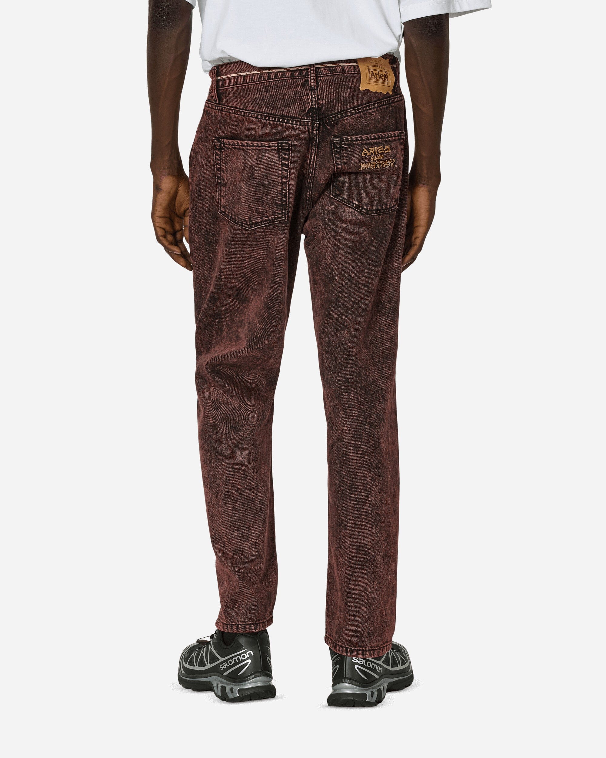 Aries Acid Wash Lily Jeans Red