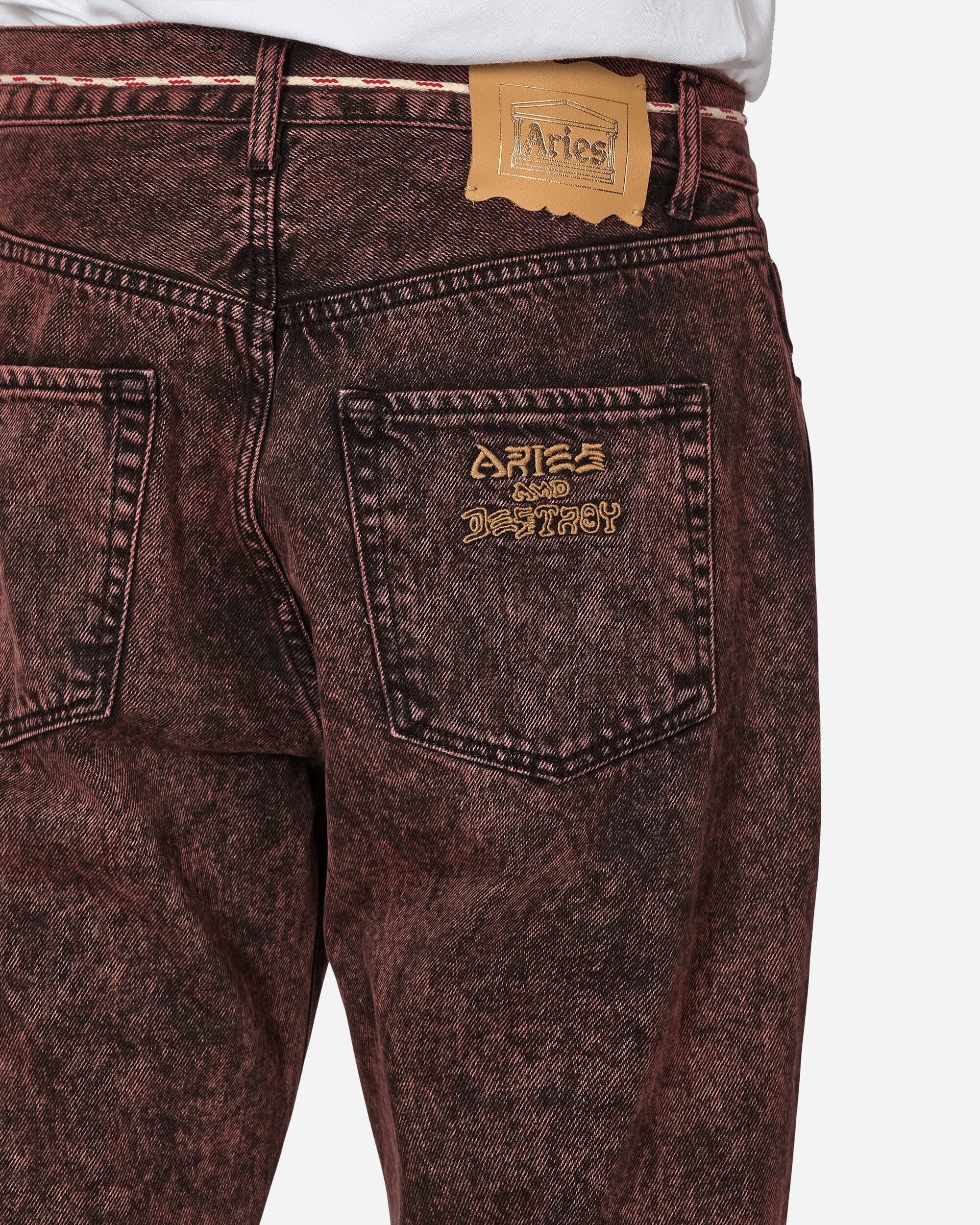 Aries Acid Wash Lily Jeans Red