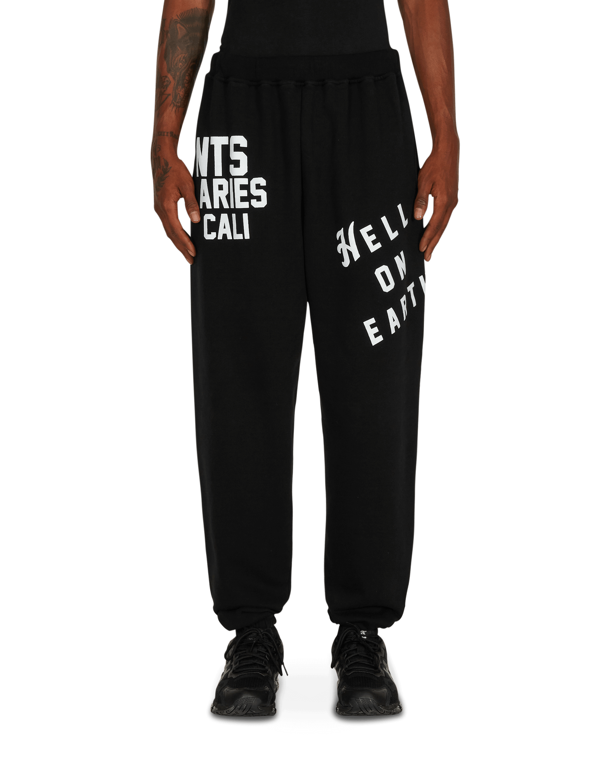 Aries NTS Tutti Pazzi Sweatpants Black
