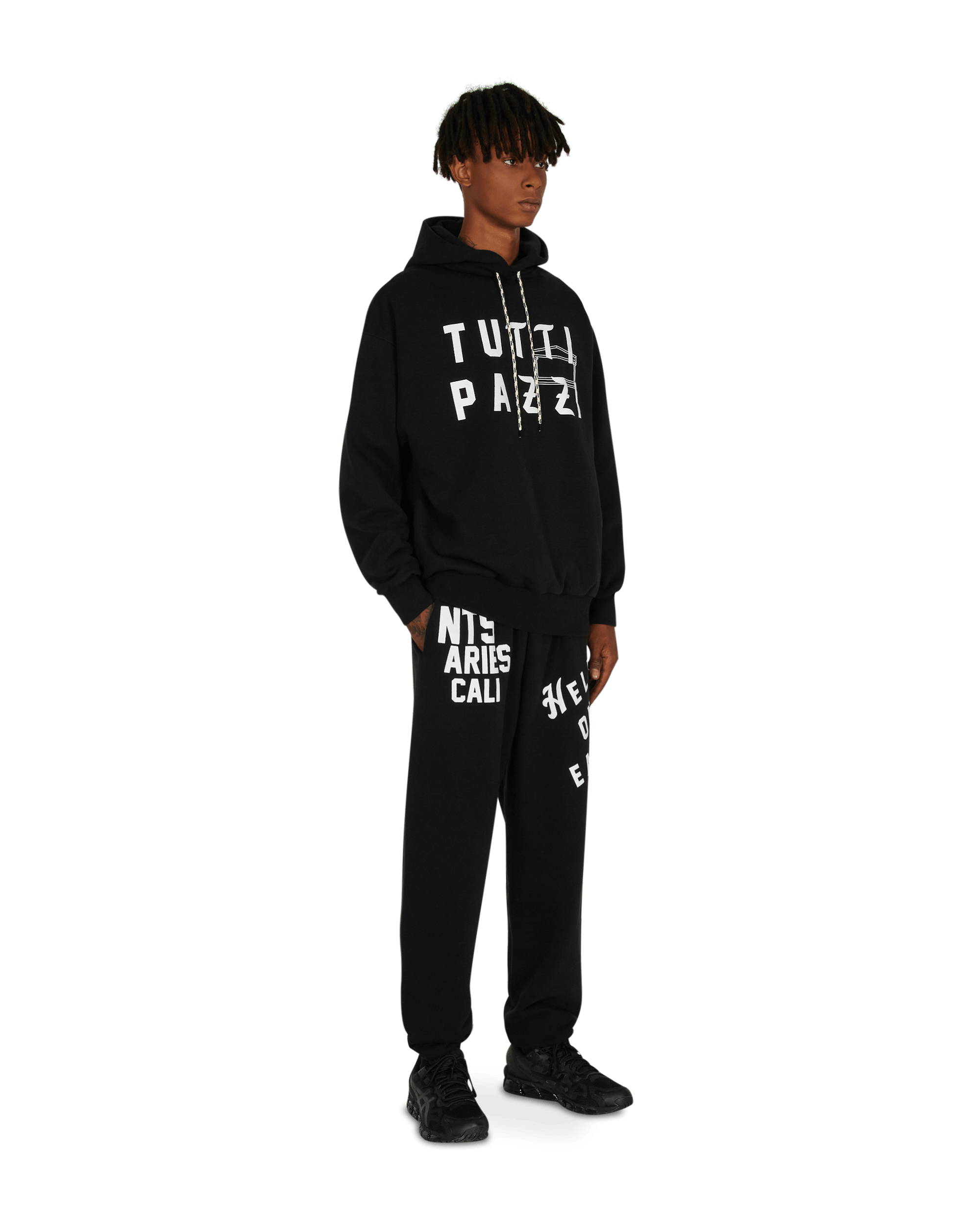 Aries NTS Tutti Pazzi Sweatpants Black