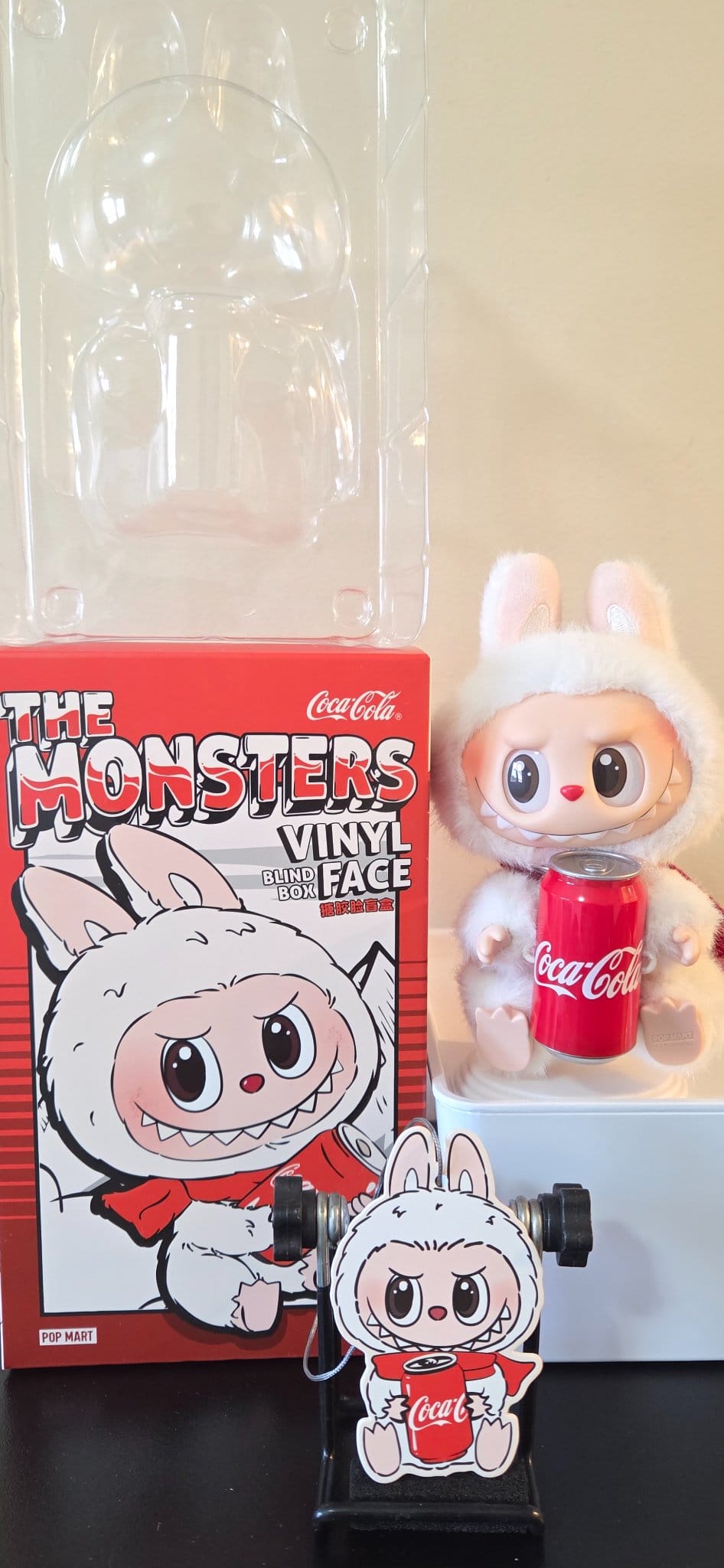 Pandaqueen Happy Factor - Labubu Plush Doll Pendant Coca Cola The Monsters Series - Pop Mart