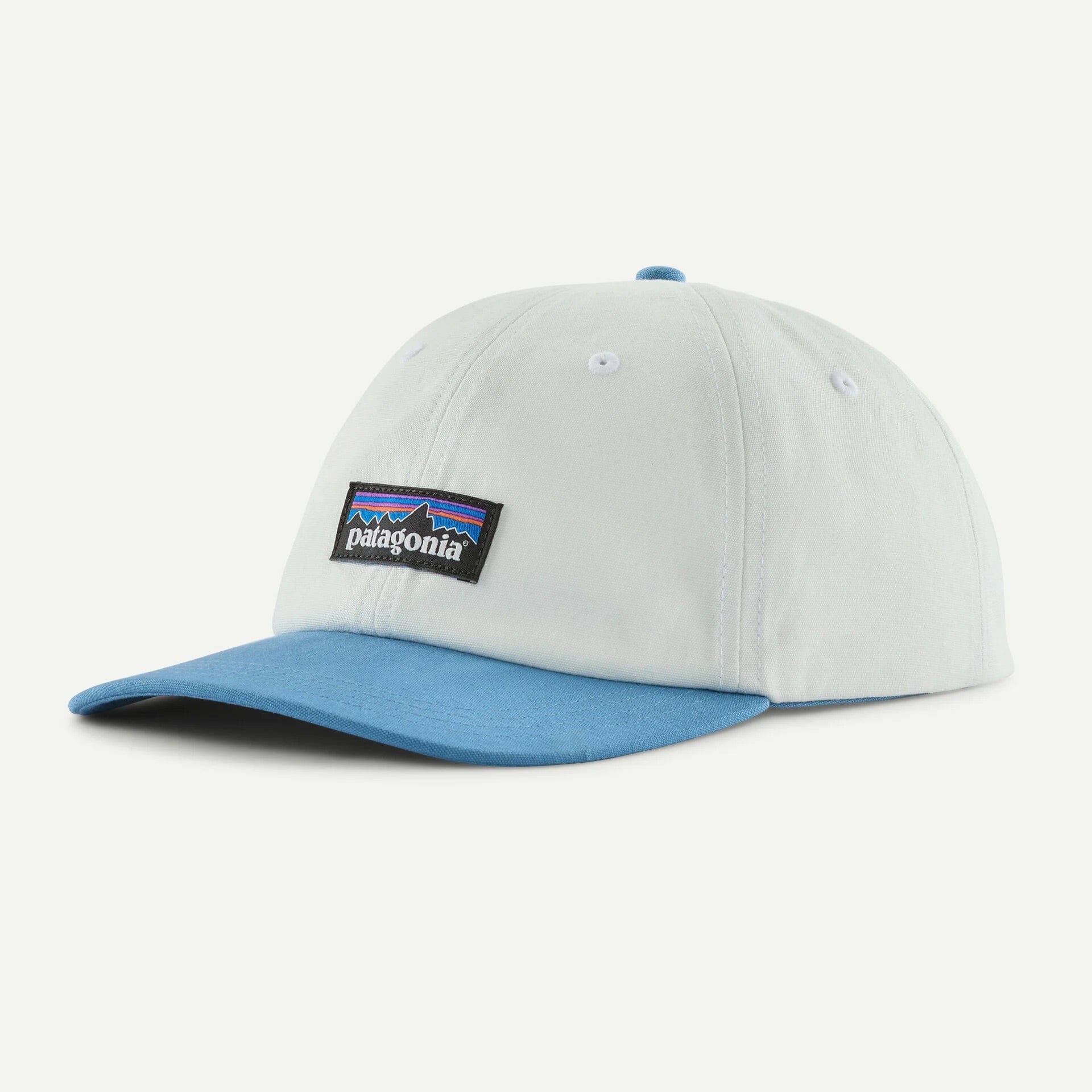 Patagonia P - 6 Label Trad Cap - Birch White w/Shore Blue