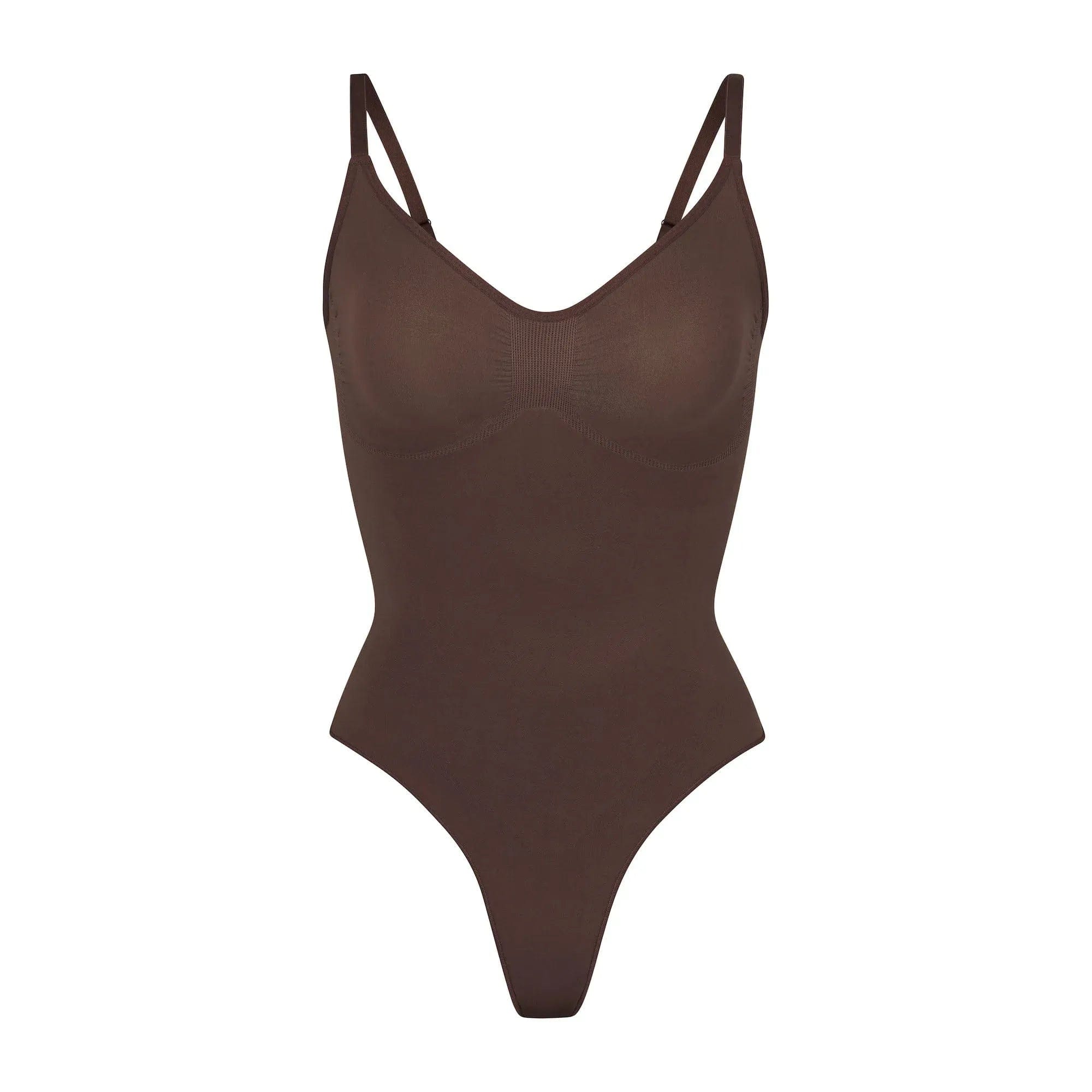 SEAMLESS SCULPT Skims Seamless Sculpt Thong Bodysuit Cocoa