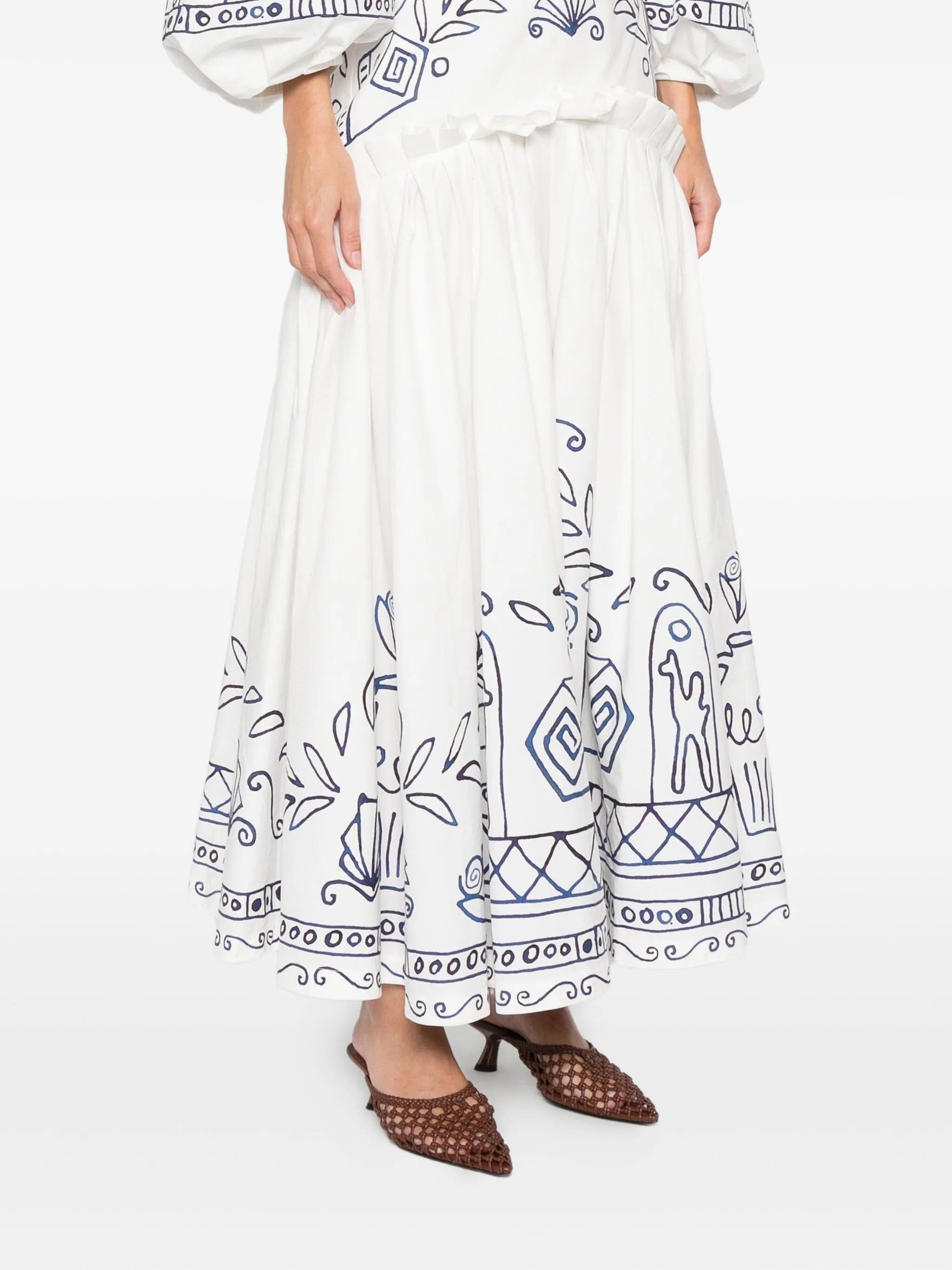 Alemais x Lrnce Leela printed maxi skirt