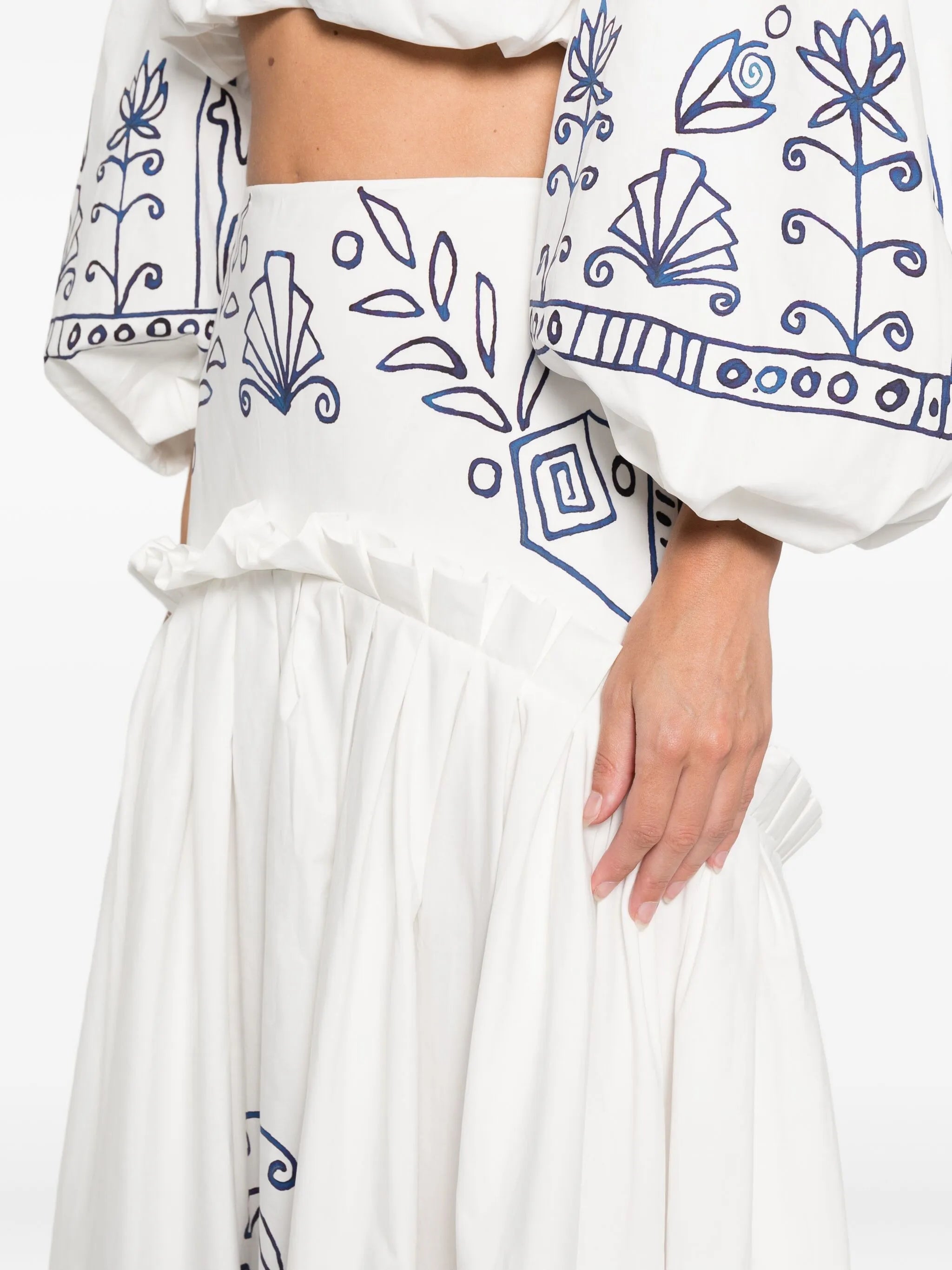 Alemais x Lrnce Leela printed maxi skirt
