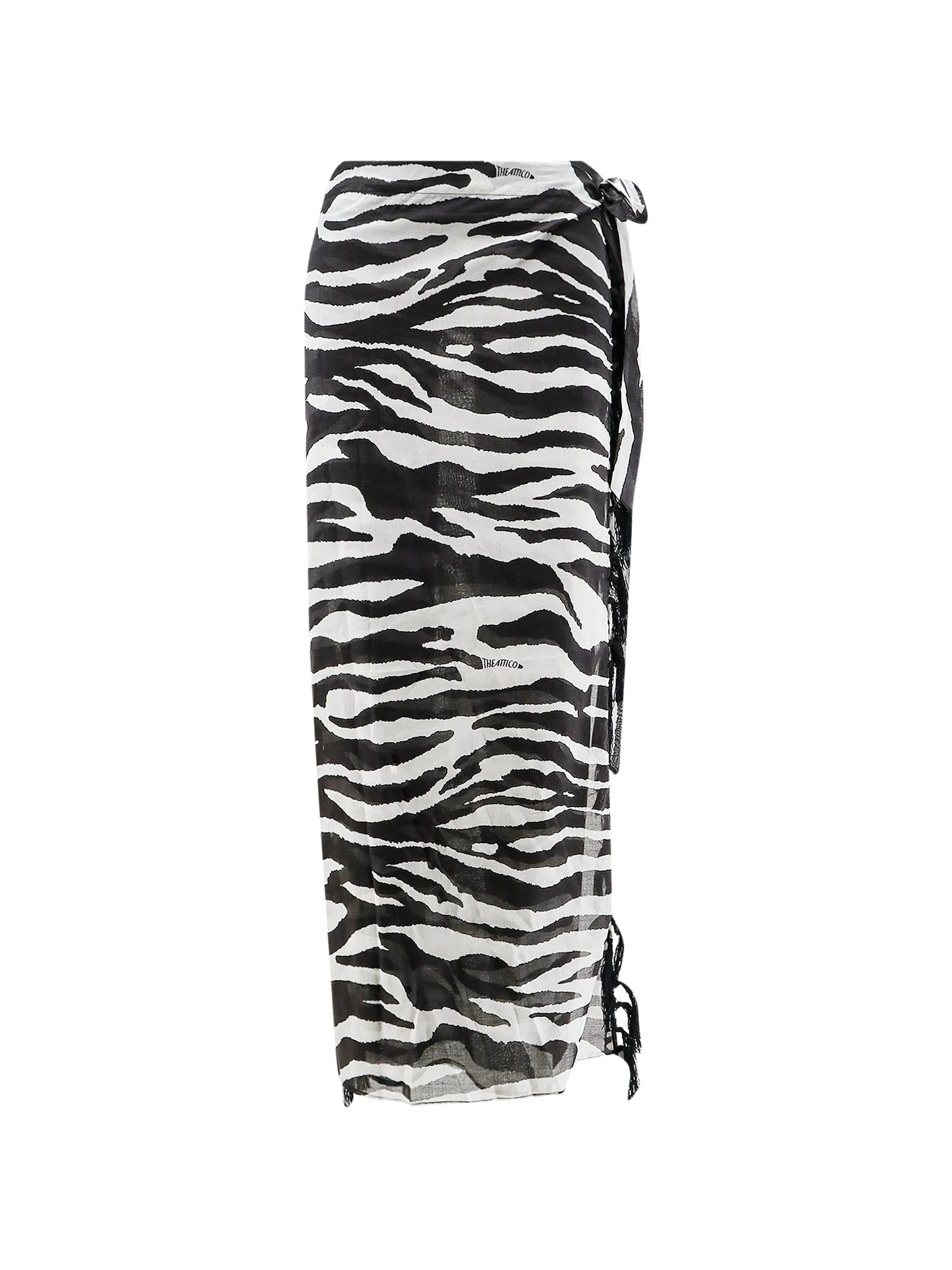 The Attico zebra - print pareo skirt