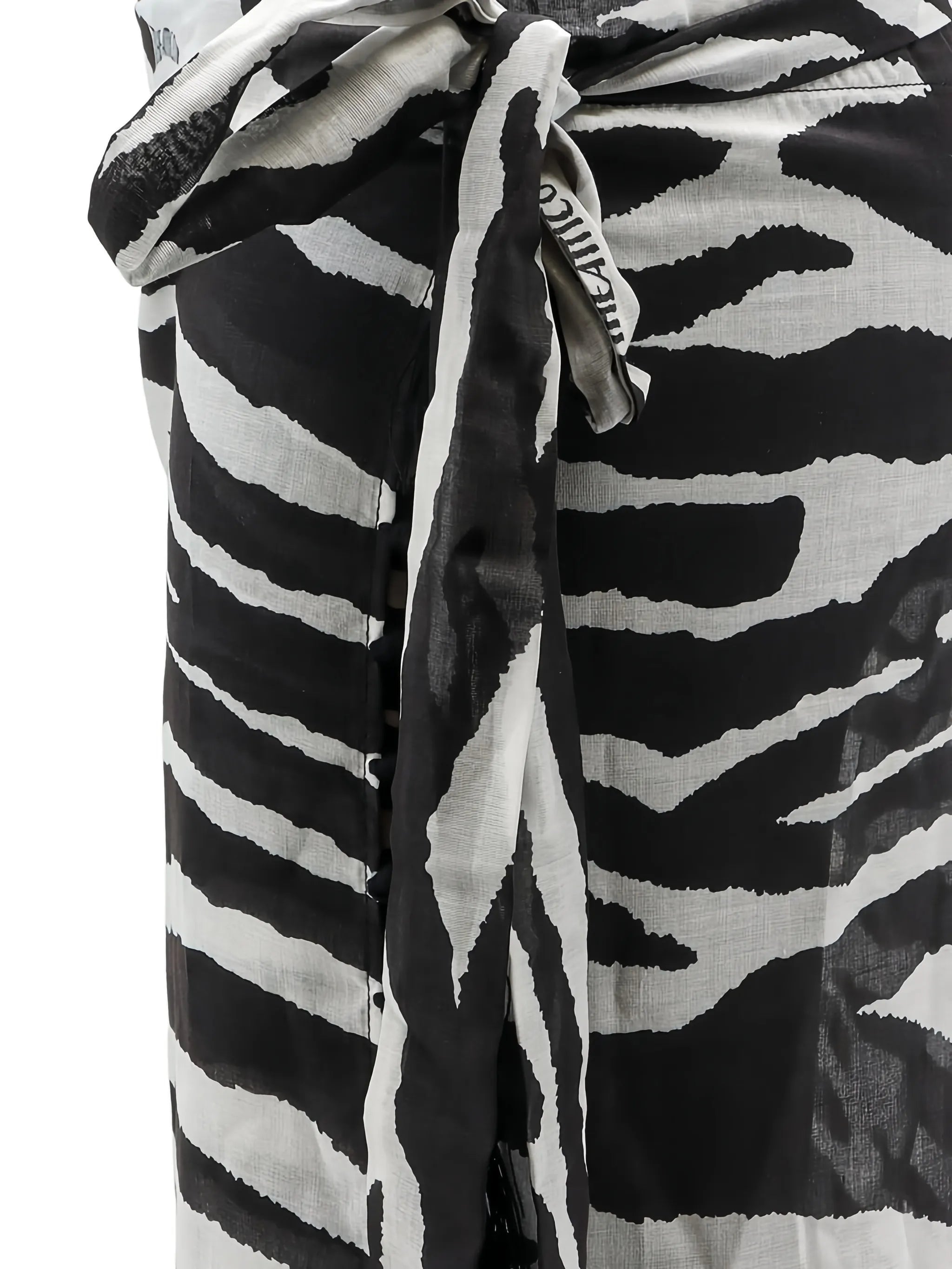 The Attico zebra - print pareo skirt
